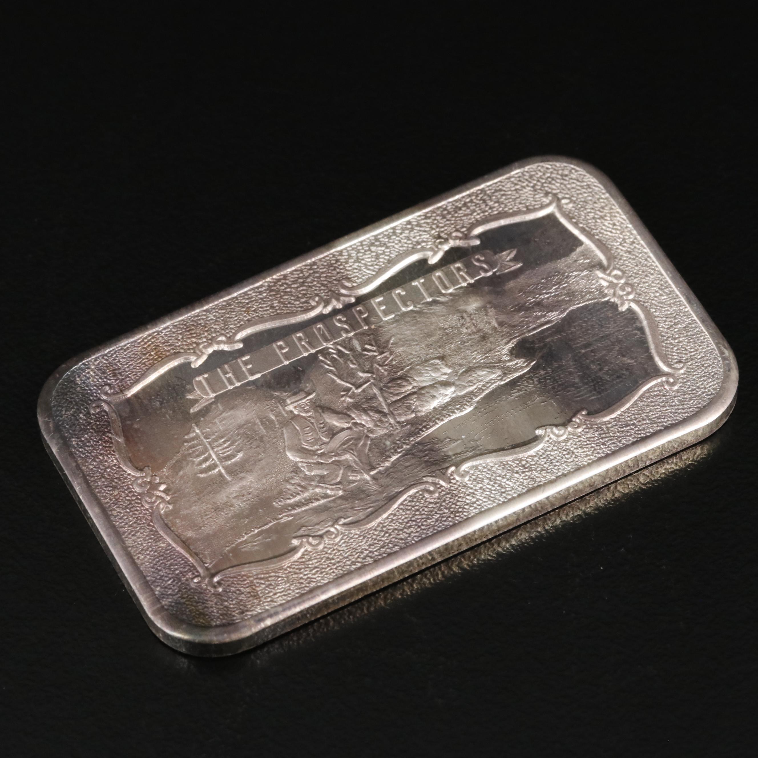 One Ounce .999 Silver Bar the Prospectors by the Mother-Lode Mint