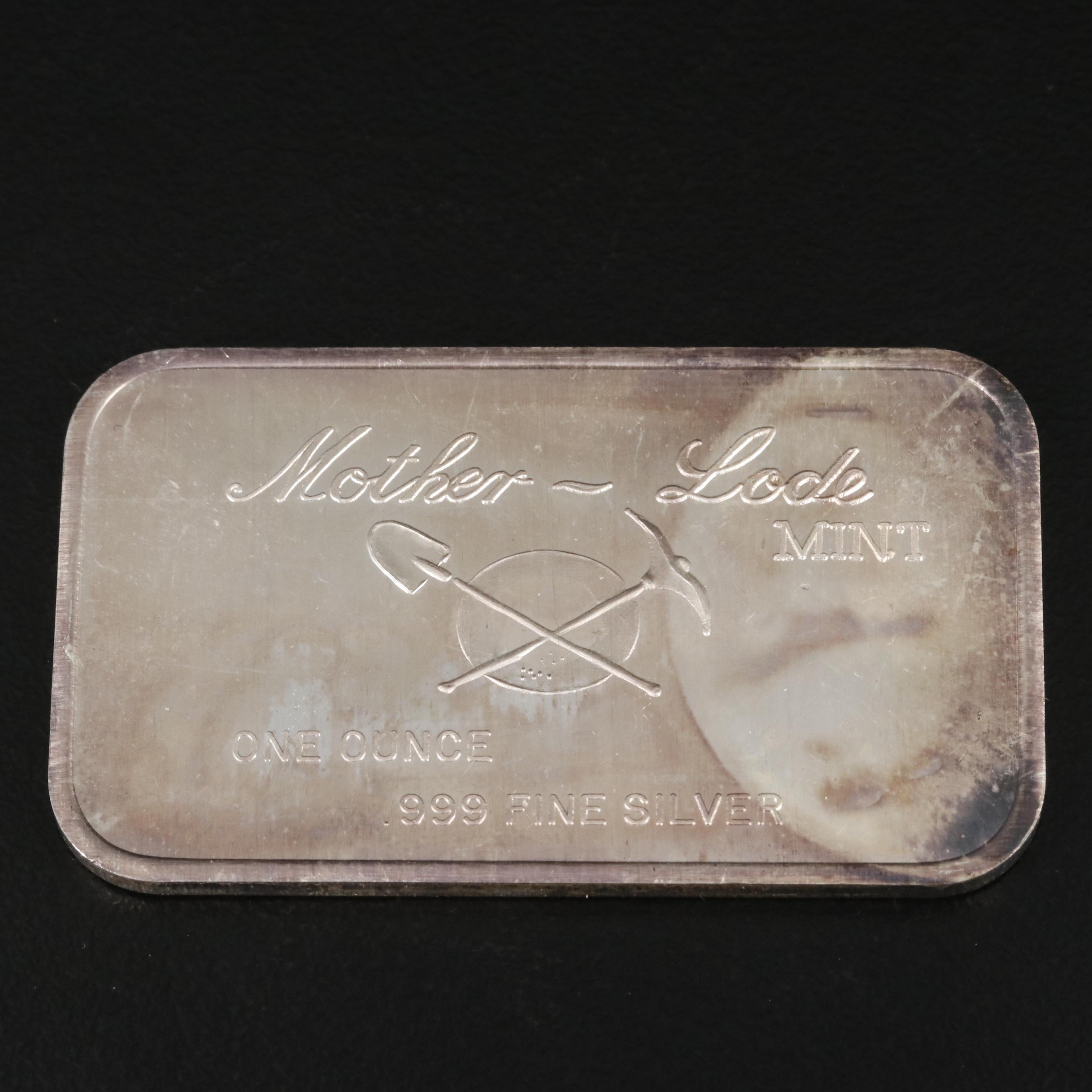 One Ounce .999 Silver Bar the Prospectors by the Mother-Lode Mint
