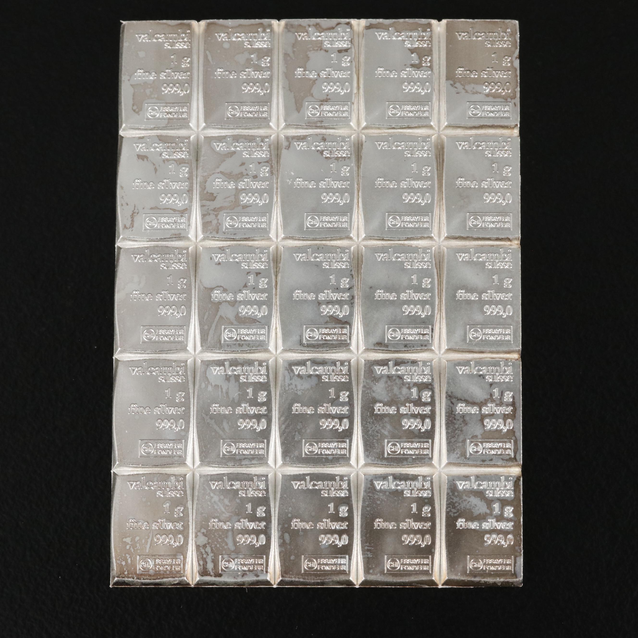 Twenty-Five Gram .999 Silver Bar