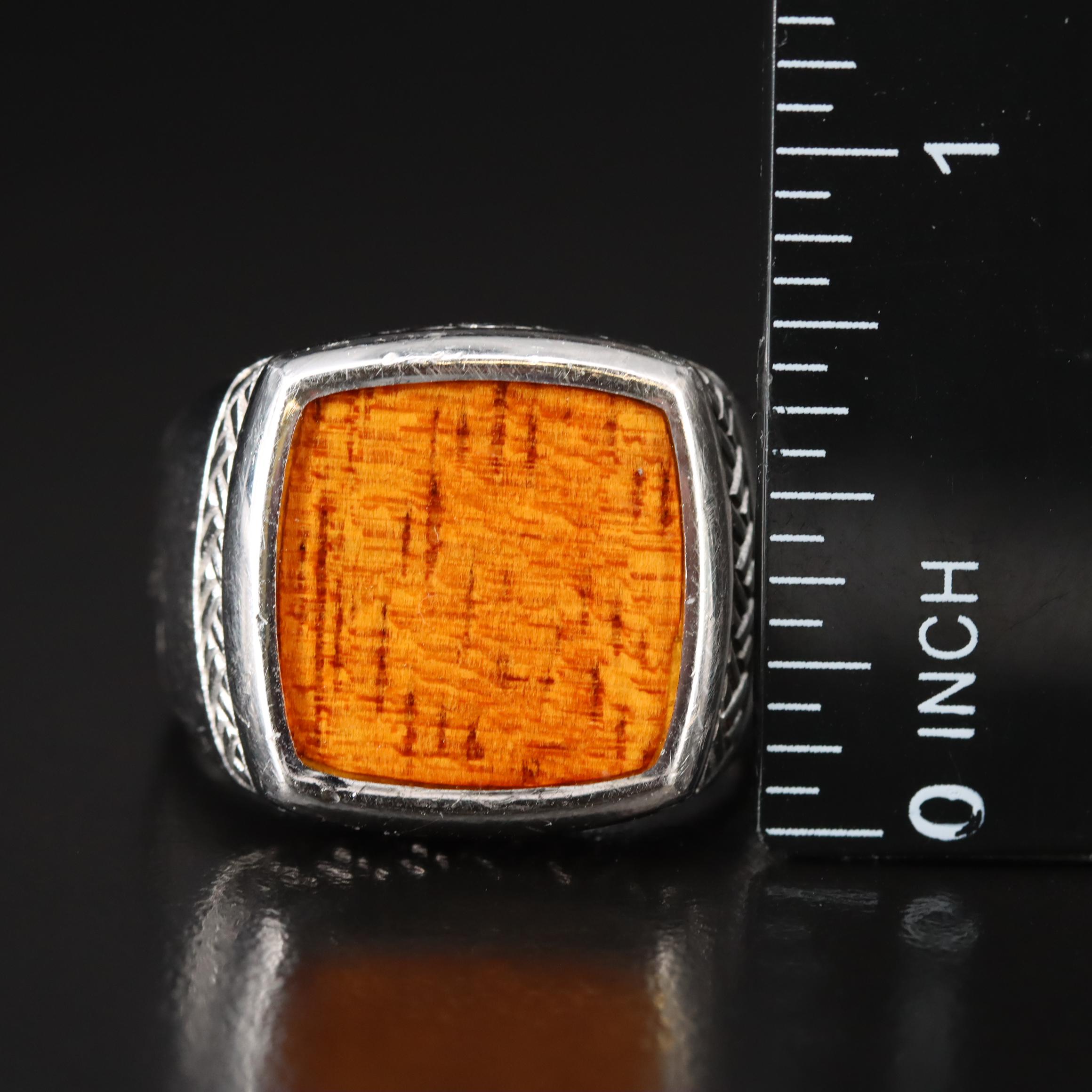 Na Hoku of Hawaii and Koa Wood Sterling Ring