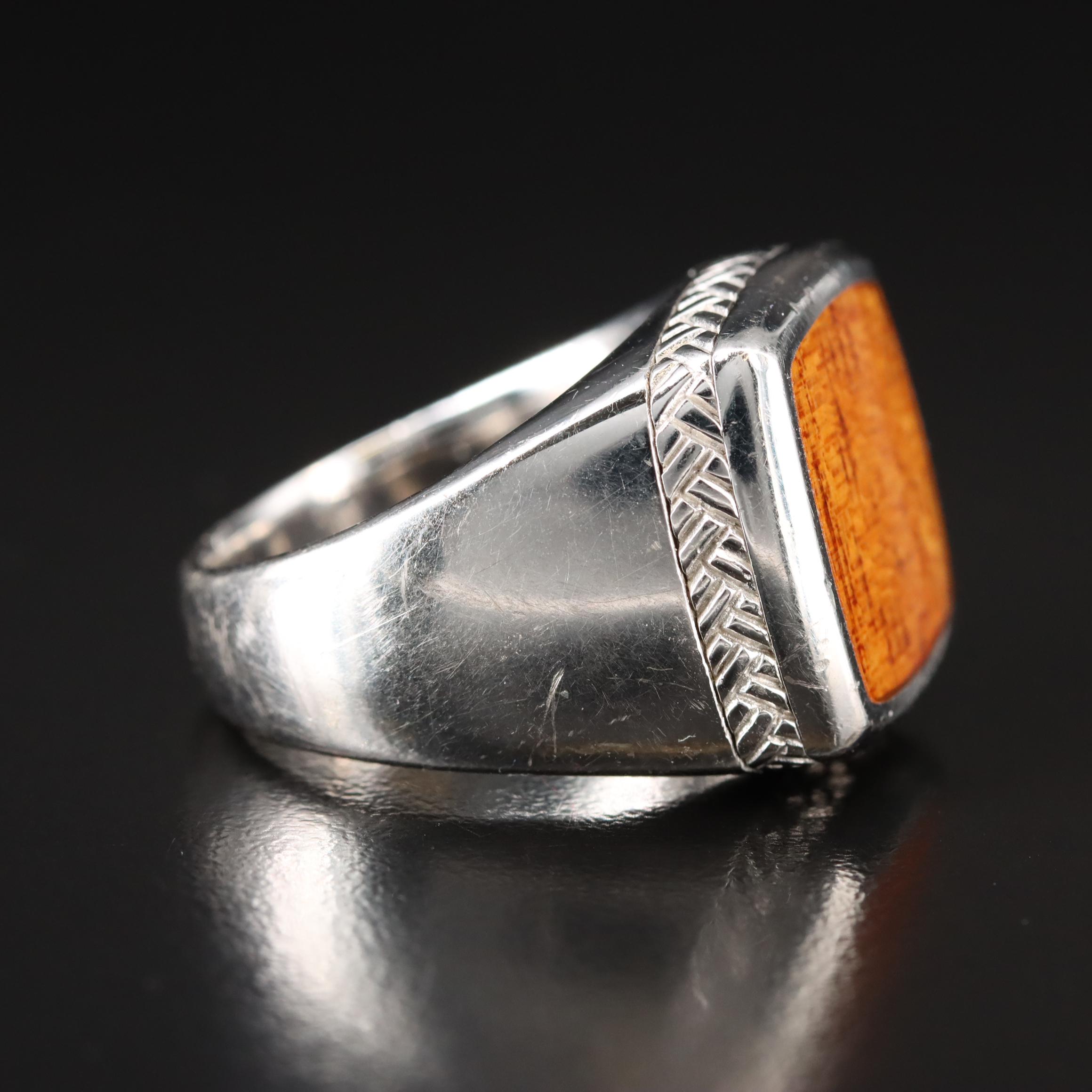 Na Hoku of Hawaii and Koa Wood Sterling Ring