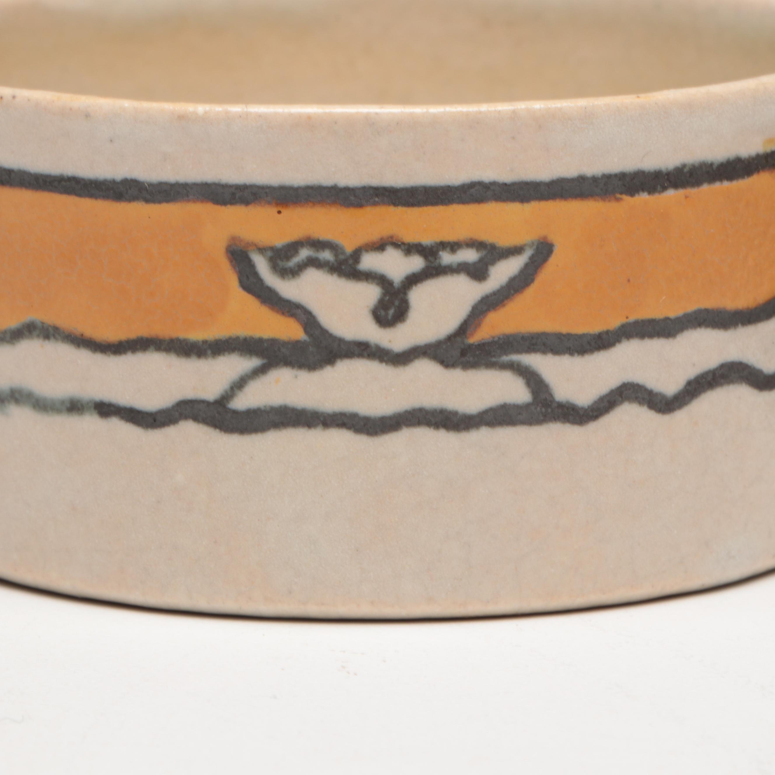 Saturday Evening Girls Paul Revere Pottery Lotus Pattern Covered Jar, 1915