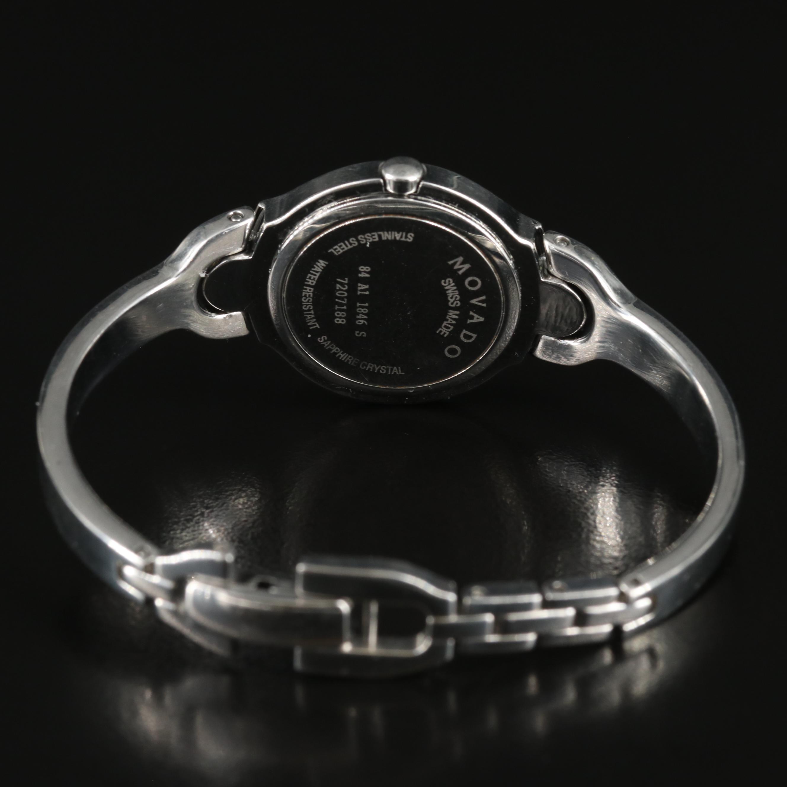 Movado Diamond Stainless Steel Bracelet Watch