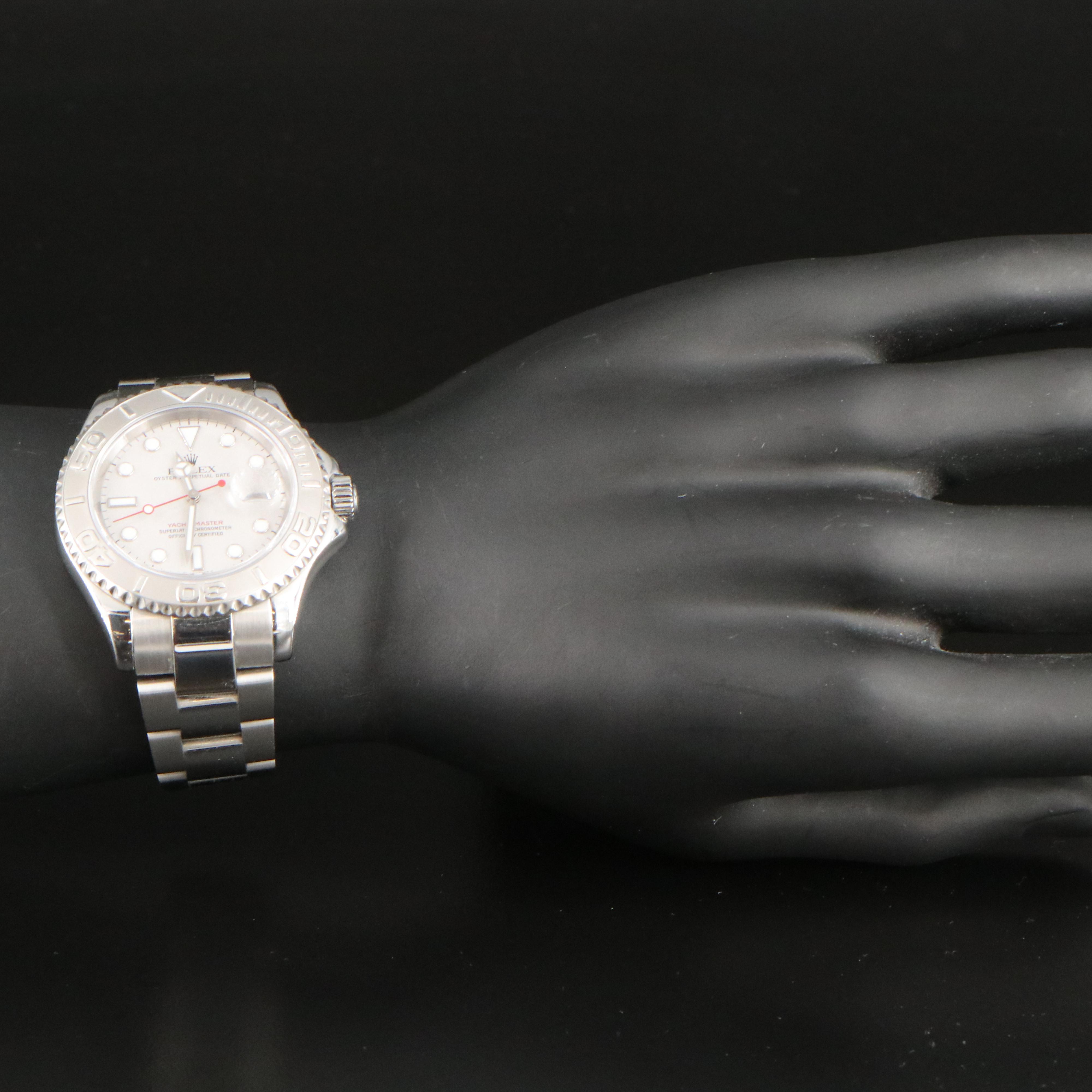 2001 Rolex Yacht-Master Platinum Dial Watch