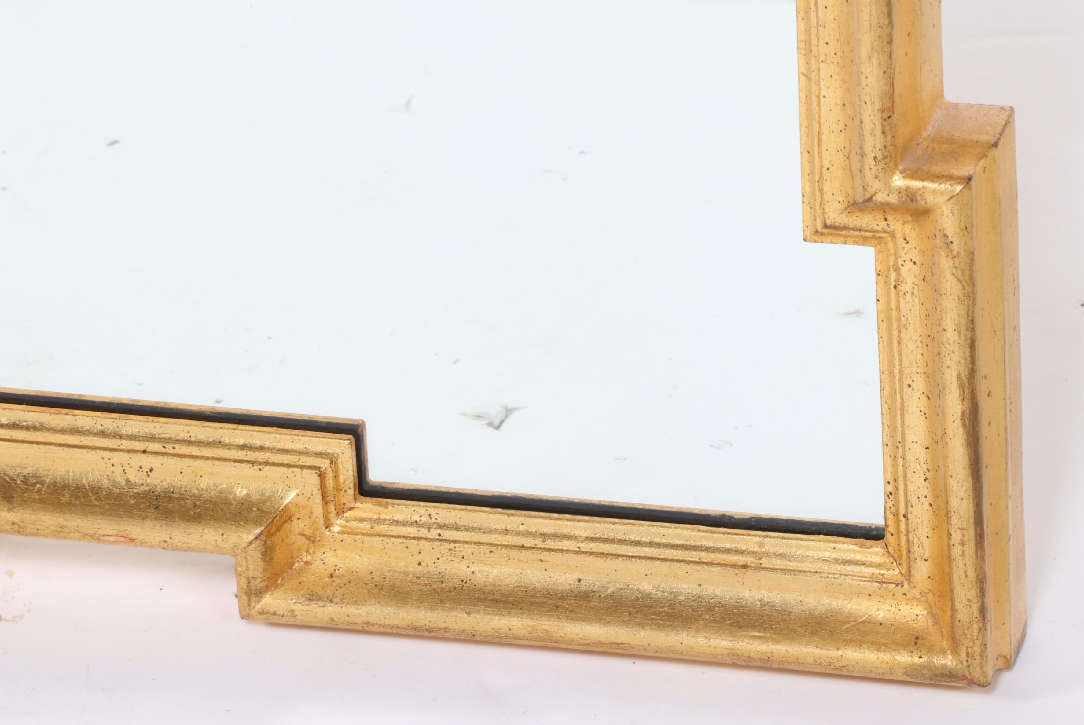 La Barge Italian Made Giltwood Scrolling Wall Mount Mirror