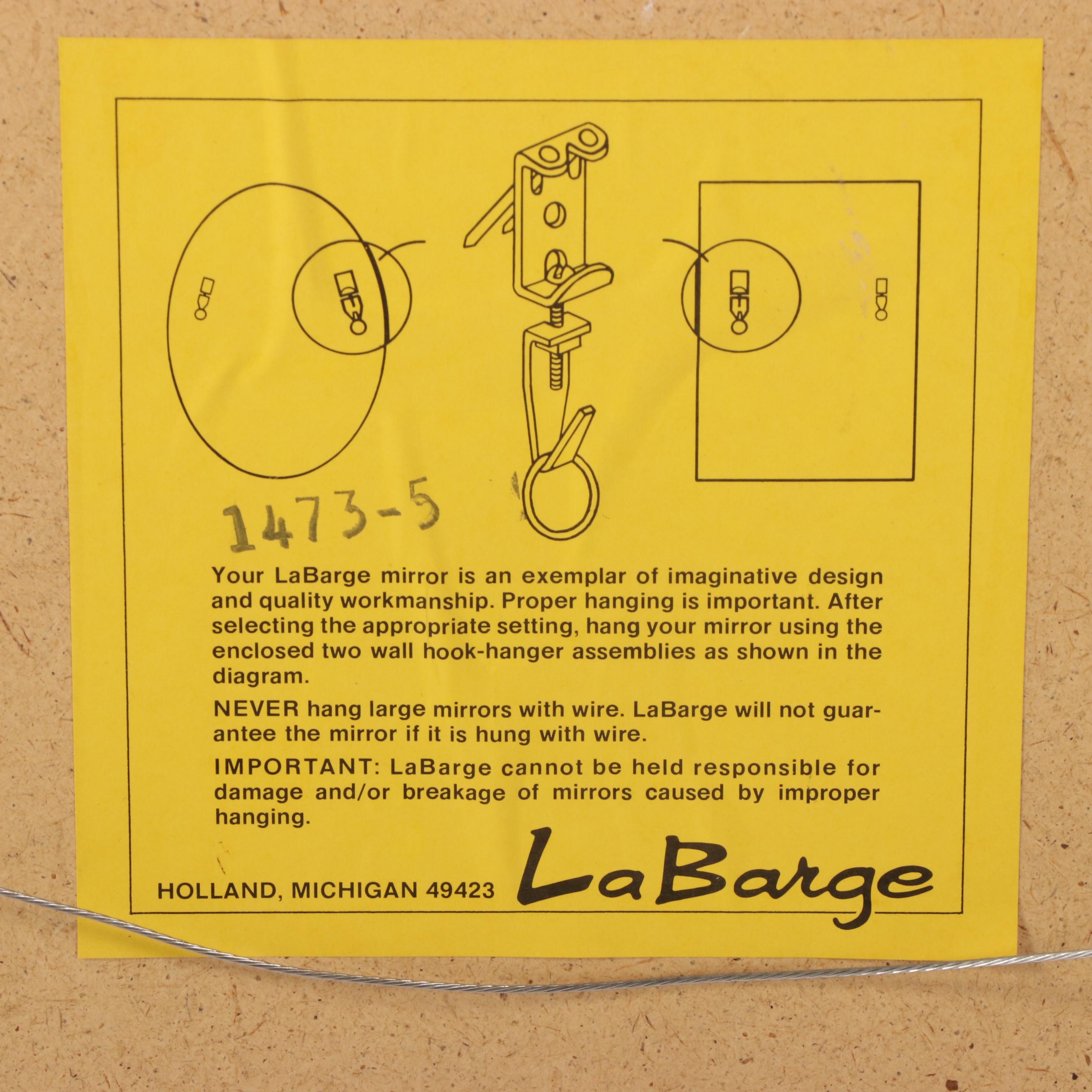 La Barge Italian Made Giltwood Scrolling Wall Mount Mirror