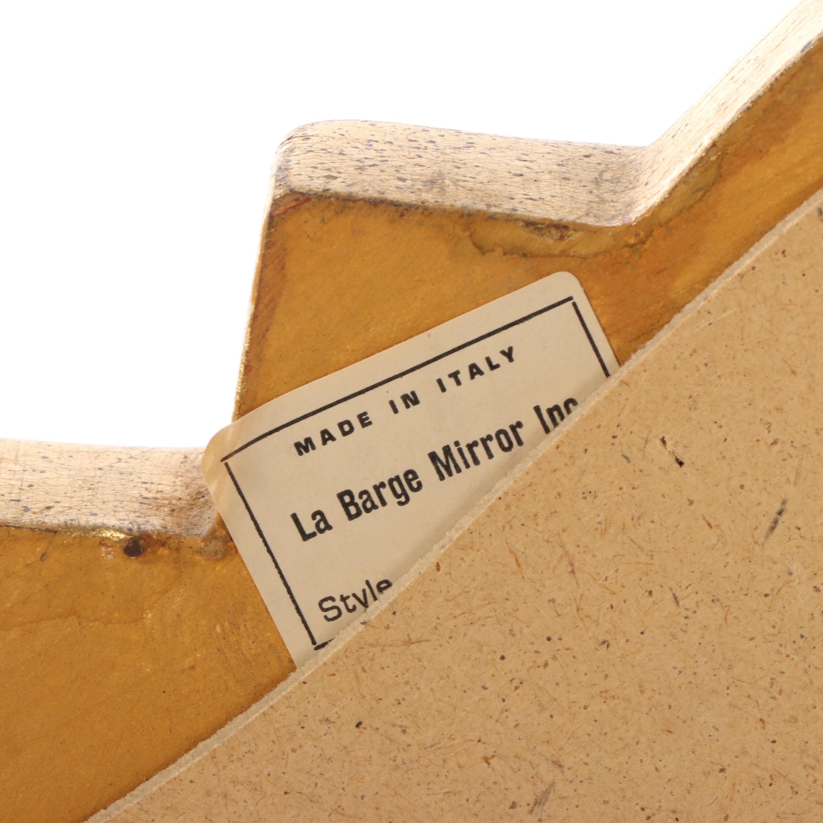 La Barge Italian Made Giltwood Scrolling Wall Mount Mirror