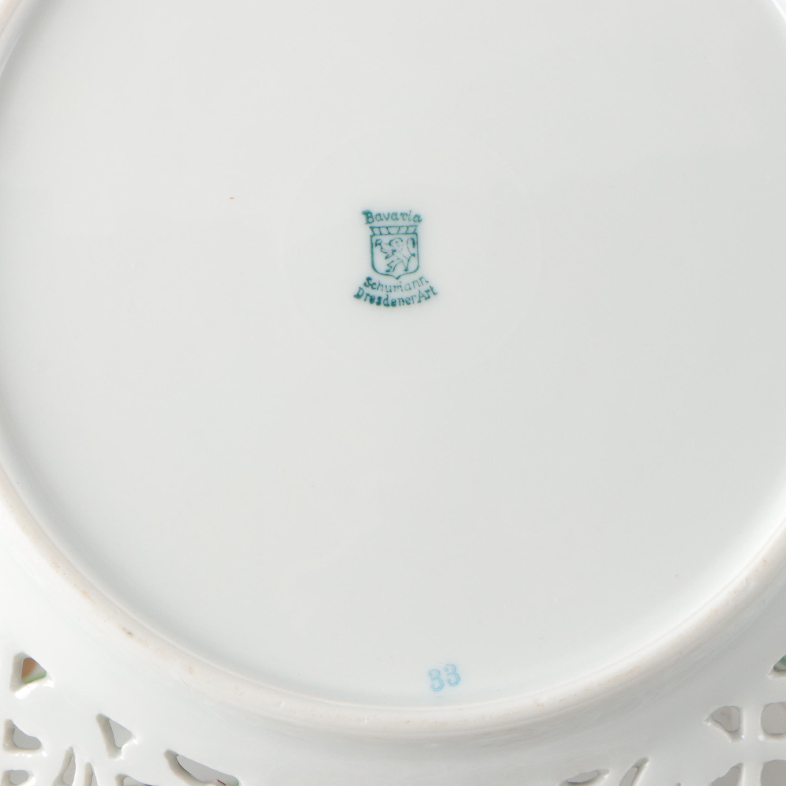 Schumann "Dresdner Art" Plates and "Chateau Dresden" Porcelain Bowls and Plates