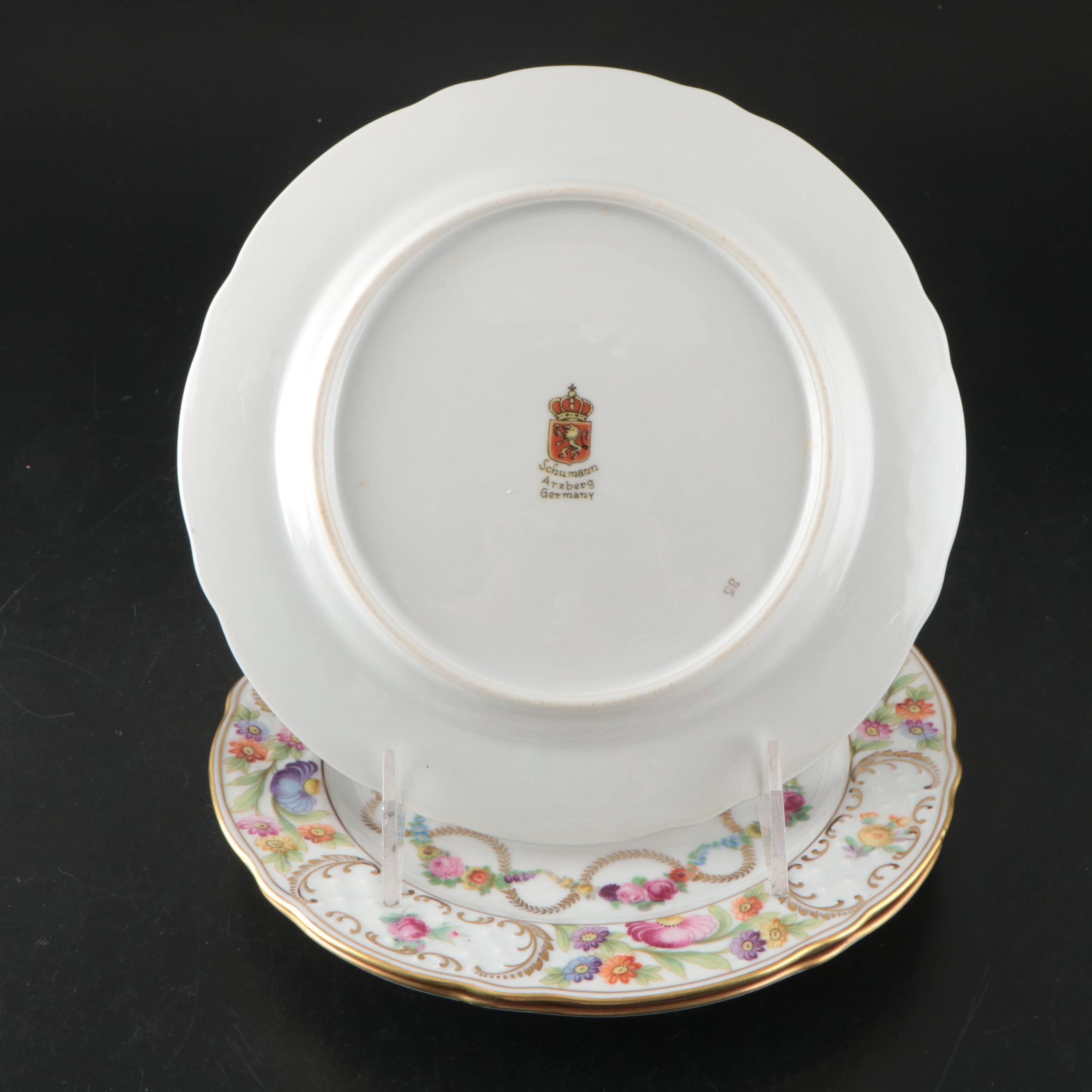 Schumann "Dresdner Art" Plates and "Chateau Dresden" Porcelain Bowls and Plates