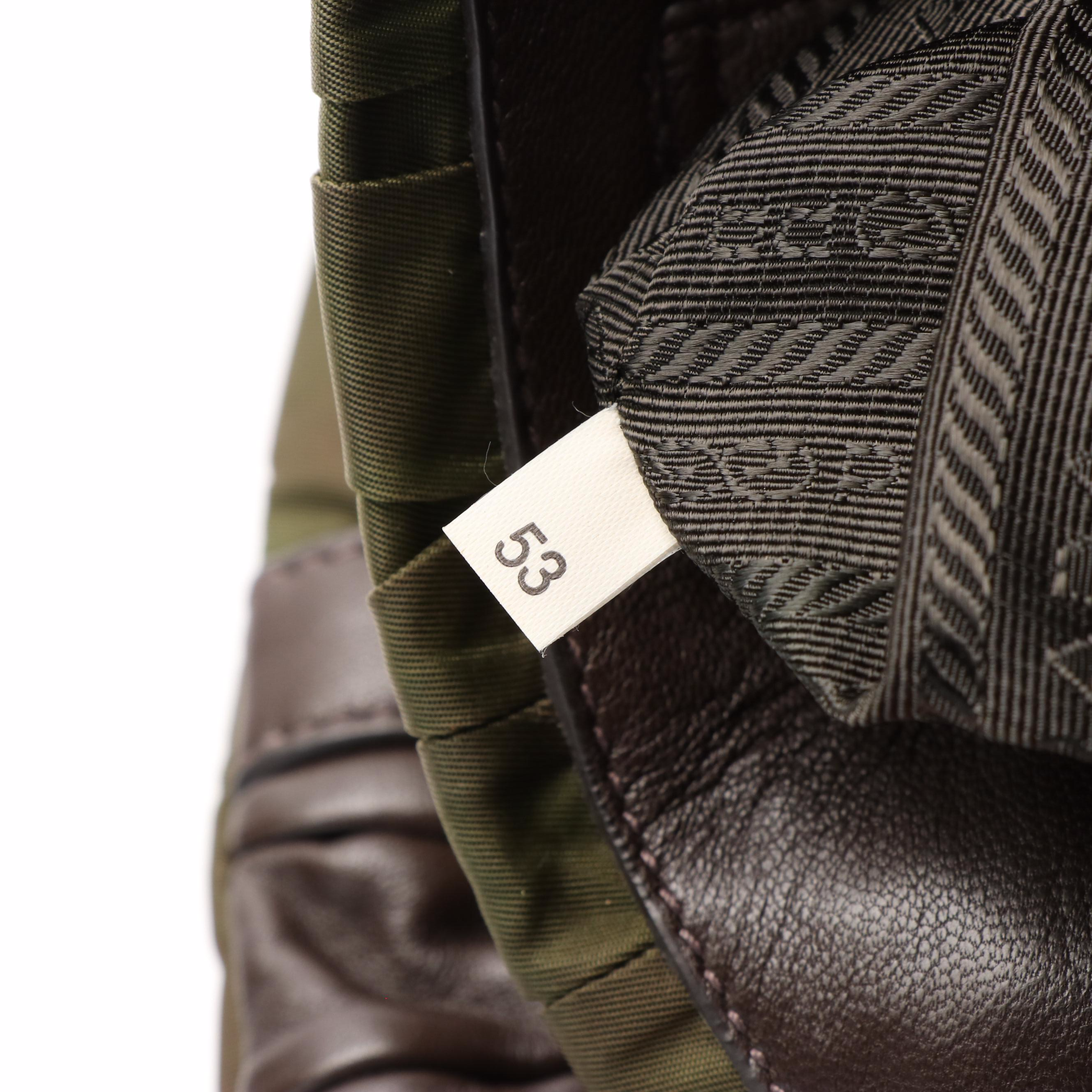 Prada Handbag in Tessuto Nylon and Nappa Gaufre Leather