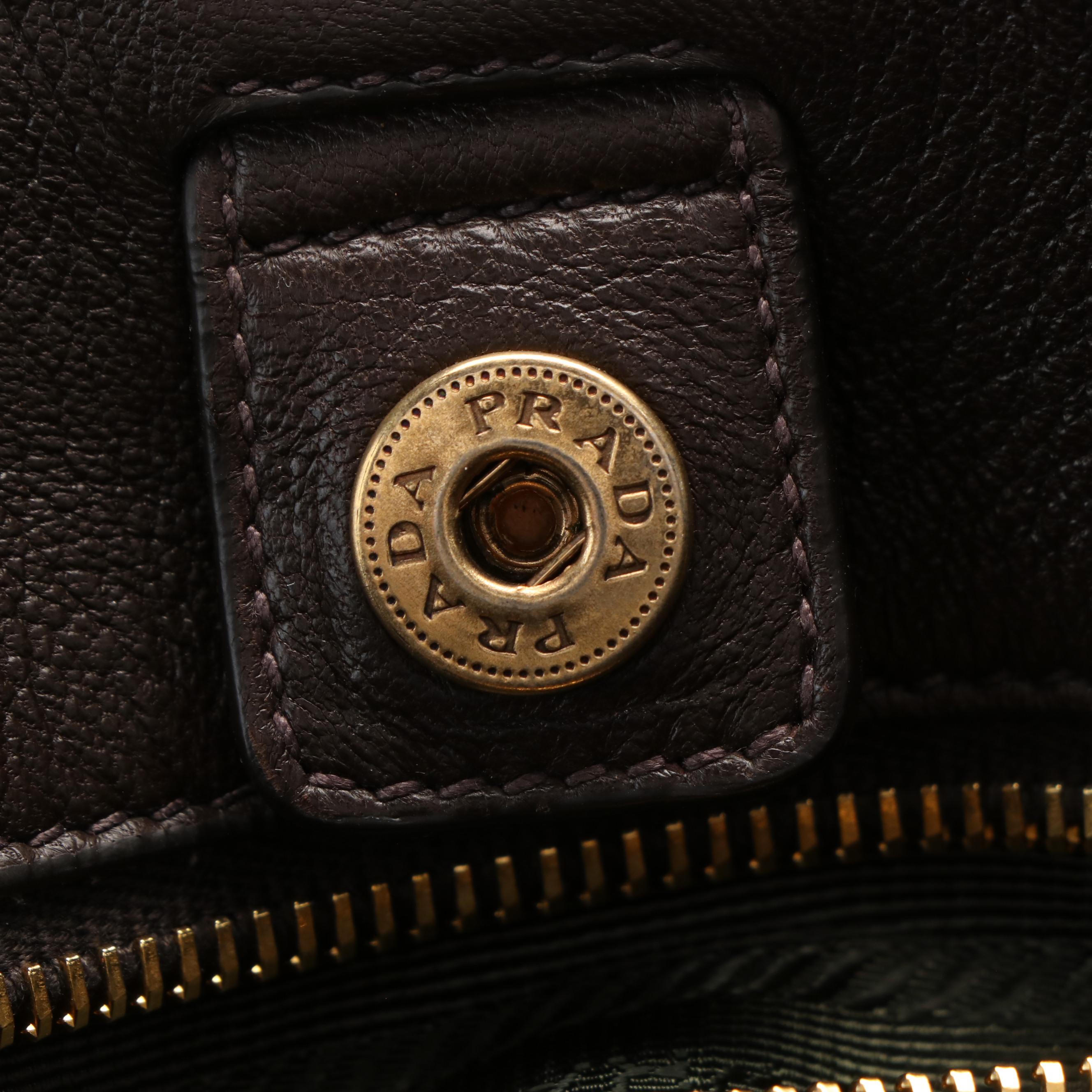 Prada Handbag in Tessuto Nylon and Nappa Gaufre Leather