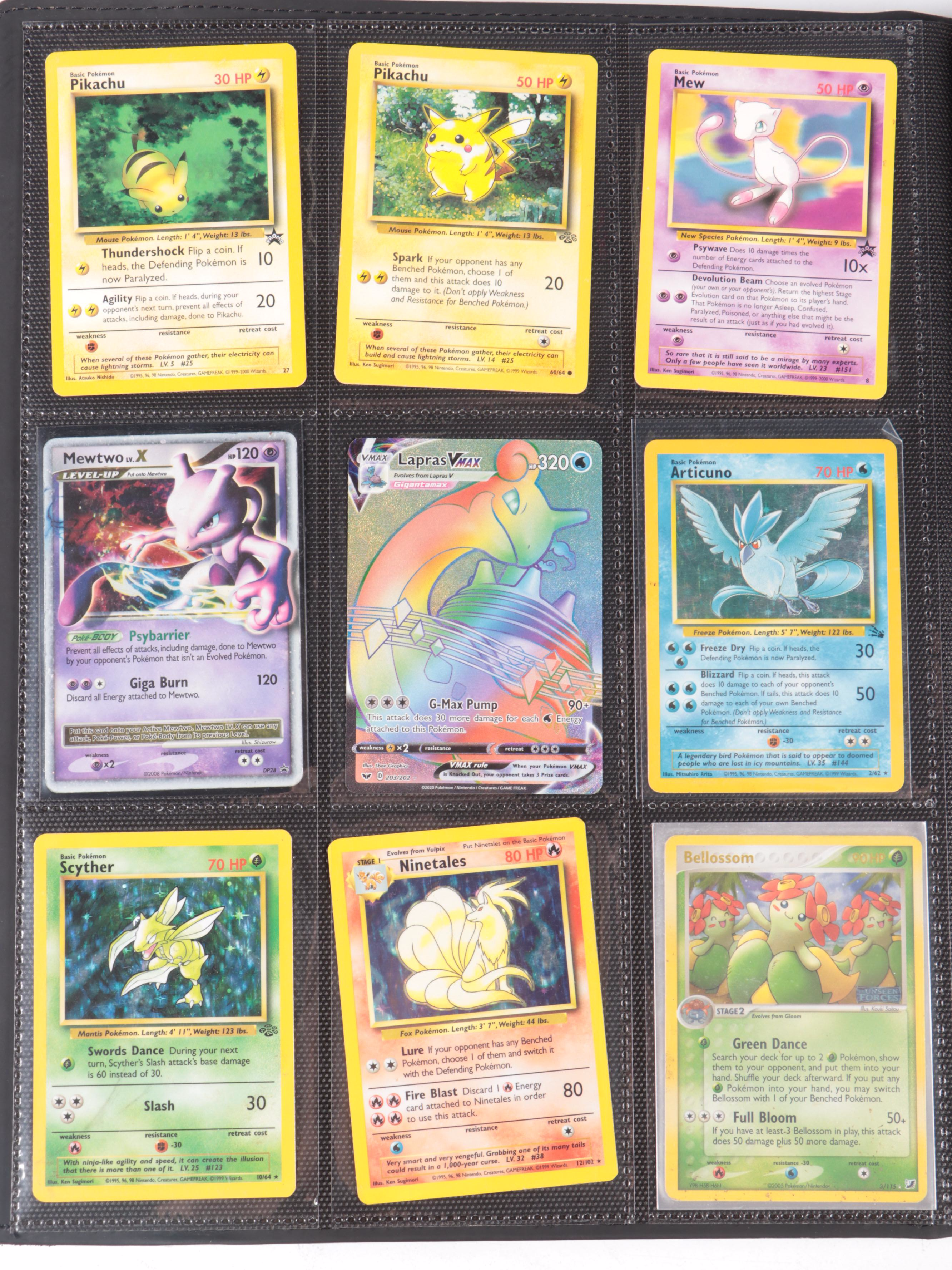 Pokémon Card Collection Featuring Shadowless and Holos with Price Guide