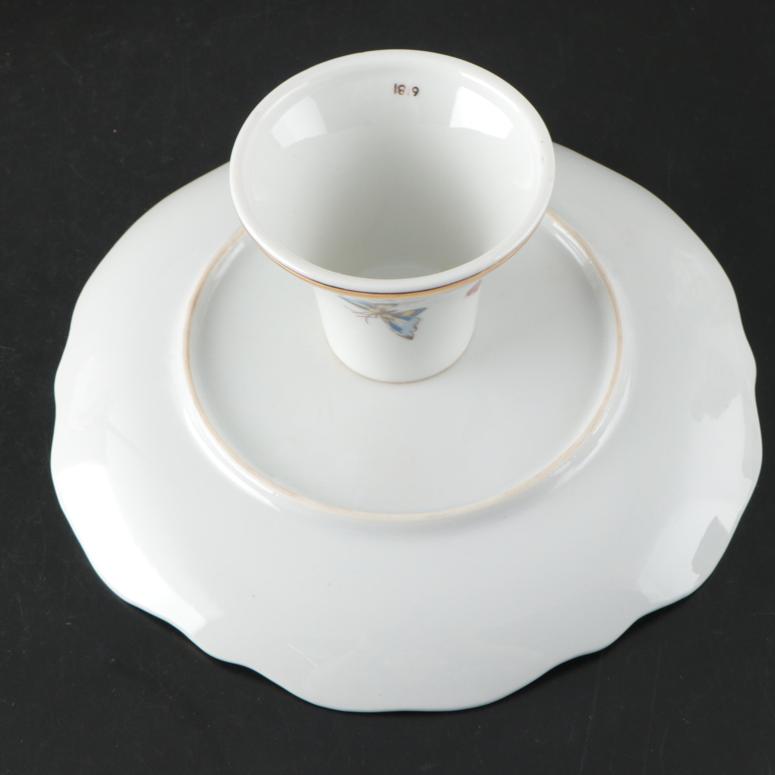 Herend "Chinese Bouquet Rust" Porcelain Saucers with Other Tableware