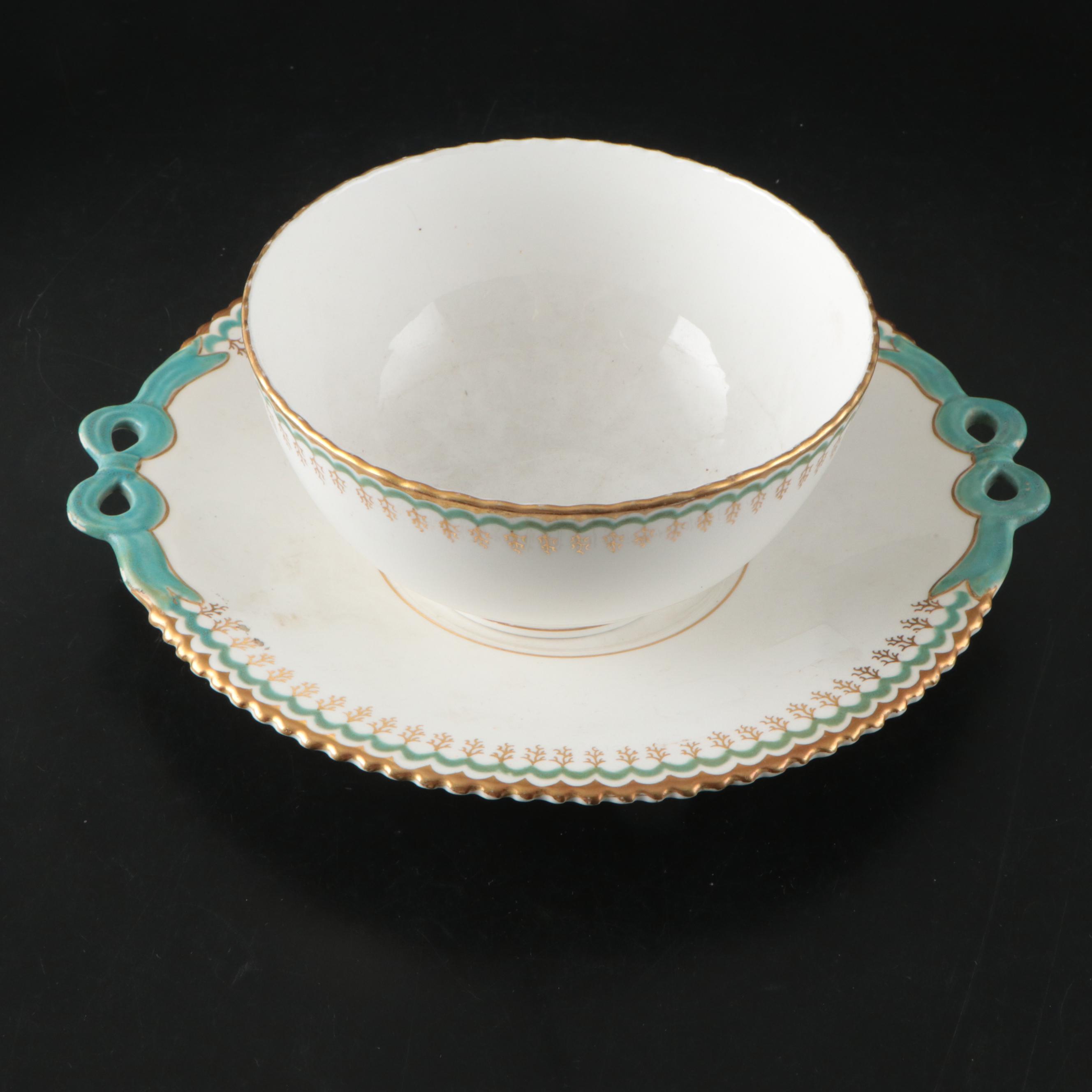 Herend "Chinese Bouquet Rust" Porcelain Saucers with Other Tableware