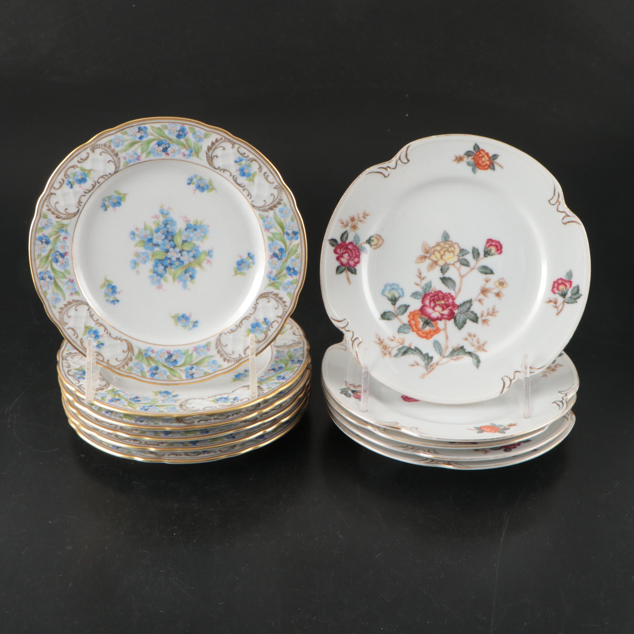 Herend "Chinese Bouquet Rust" Porcelain Saucers with Other Tableware
