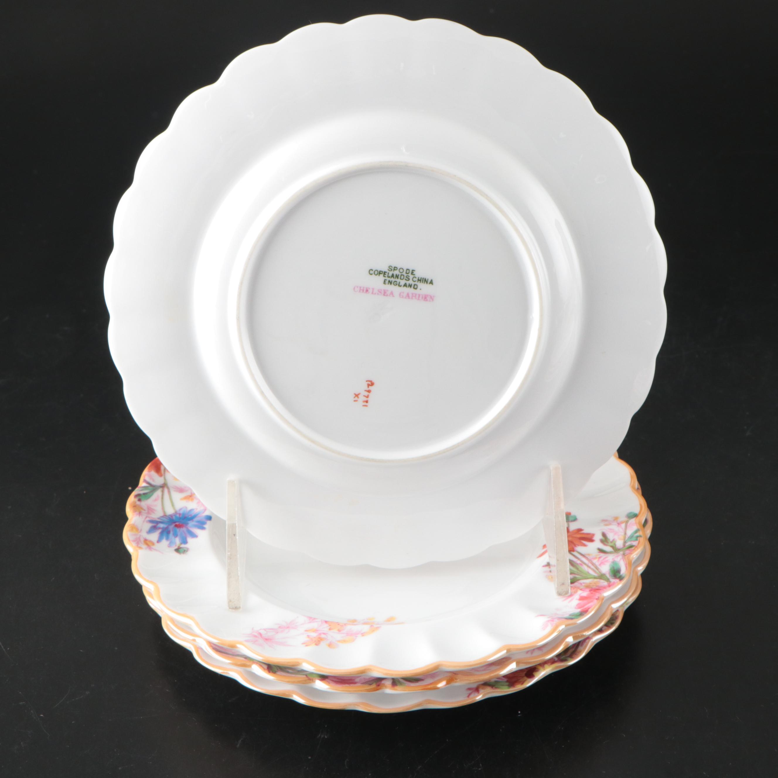 Herend "Chinese Bouquet Rust" Porcelain Saucers with Other Tableware