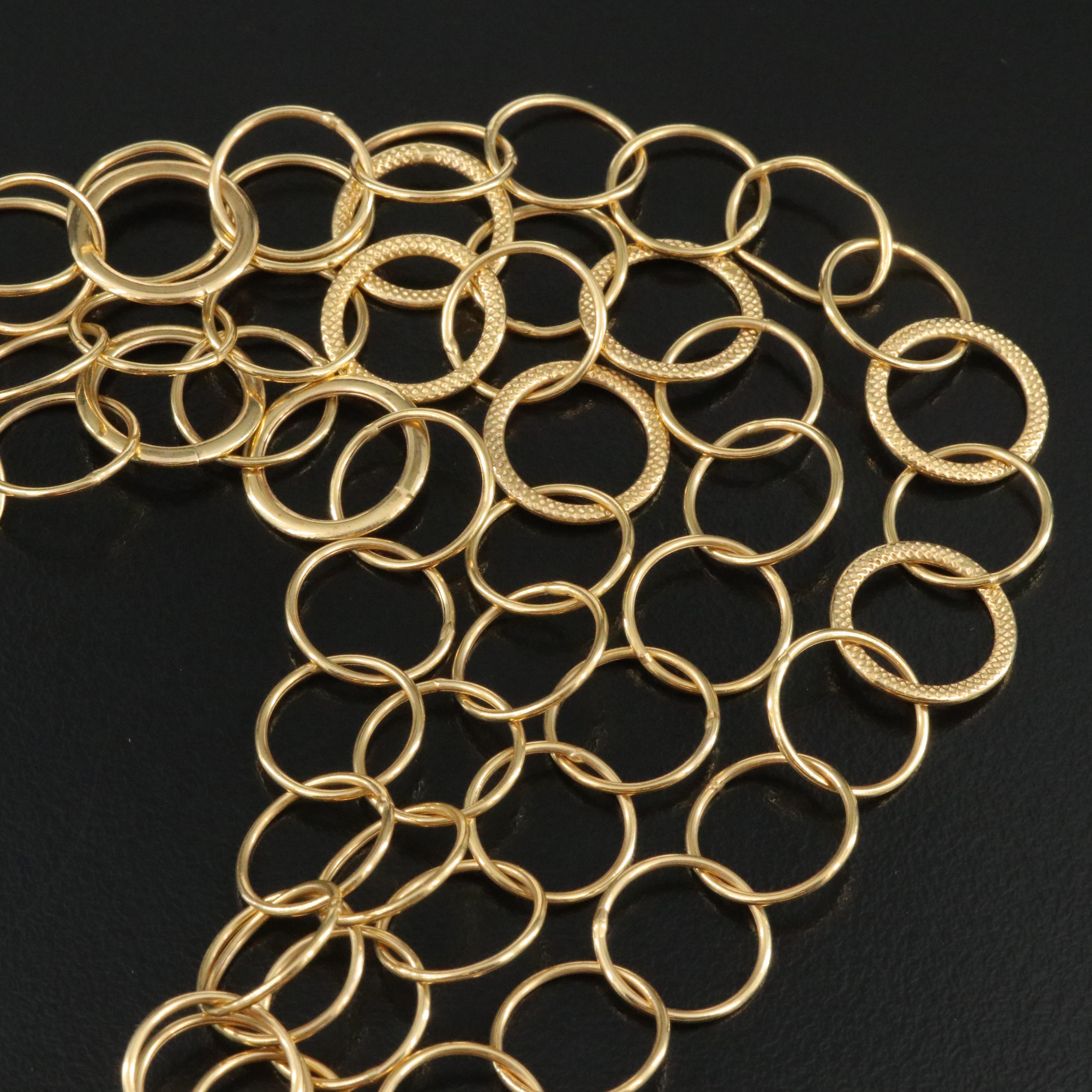 14K Layered Circle Link Necklace