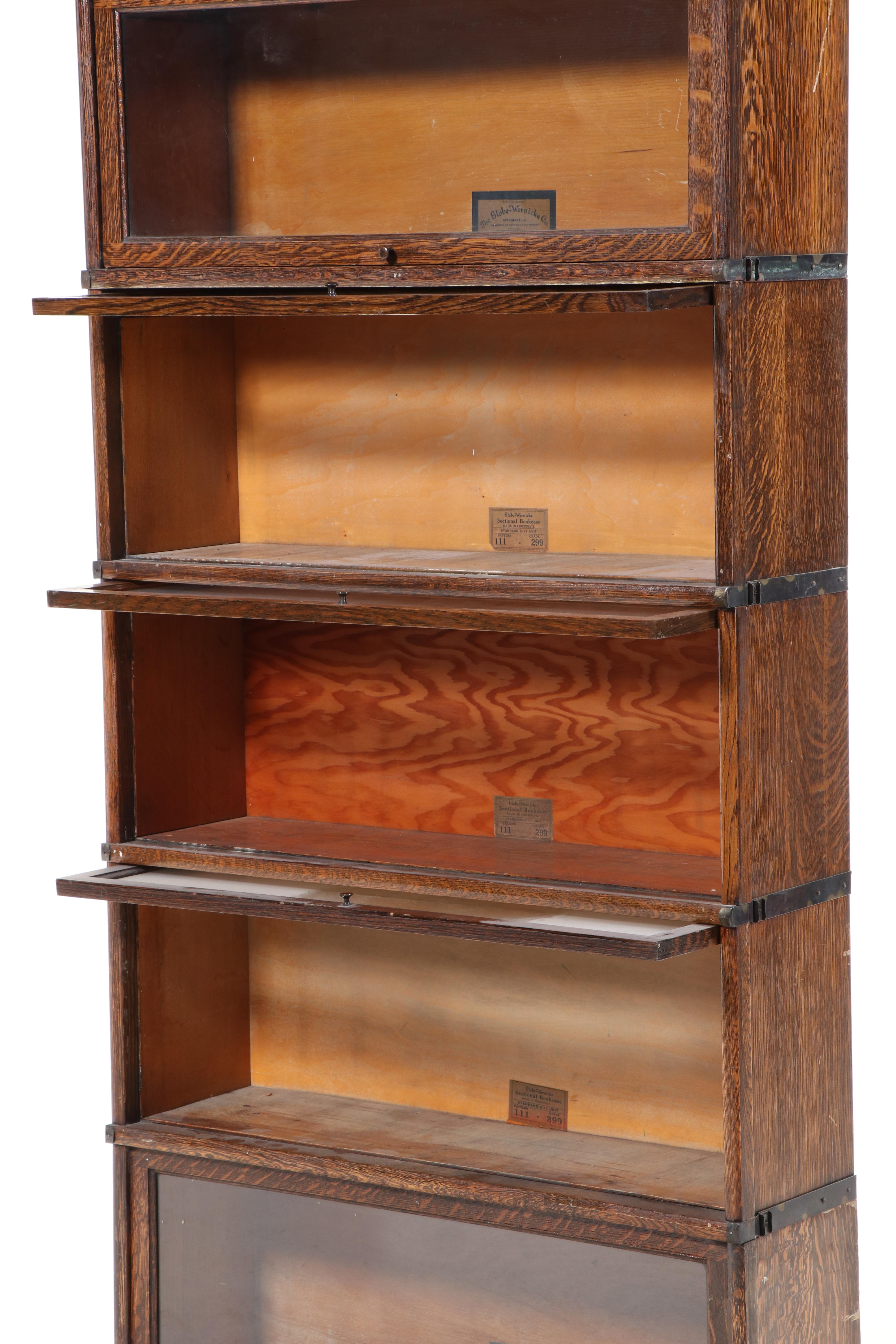 Globe-Wernicke Quartersawn Oak Six-Stack Barrister's Bookcase, Early 20th C