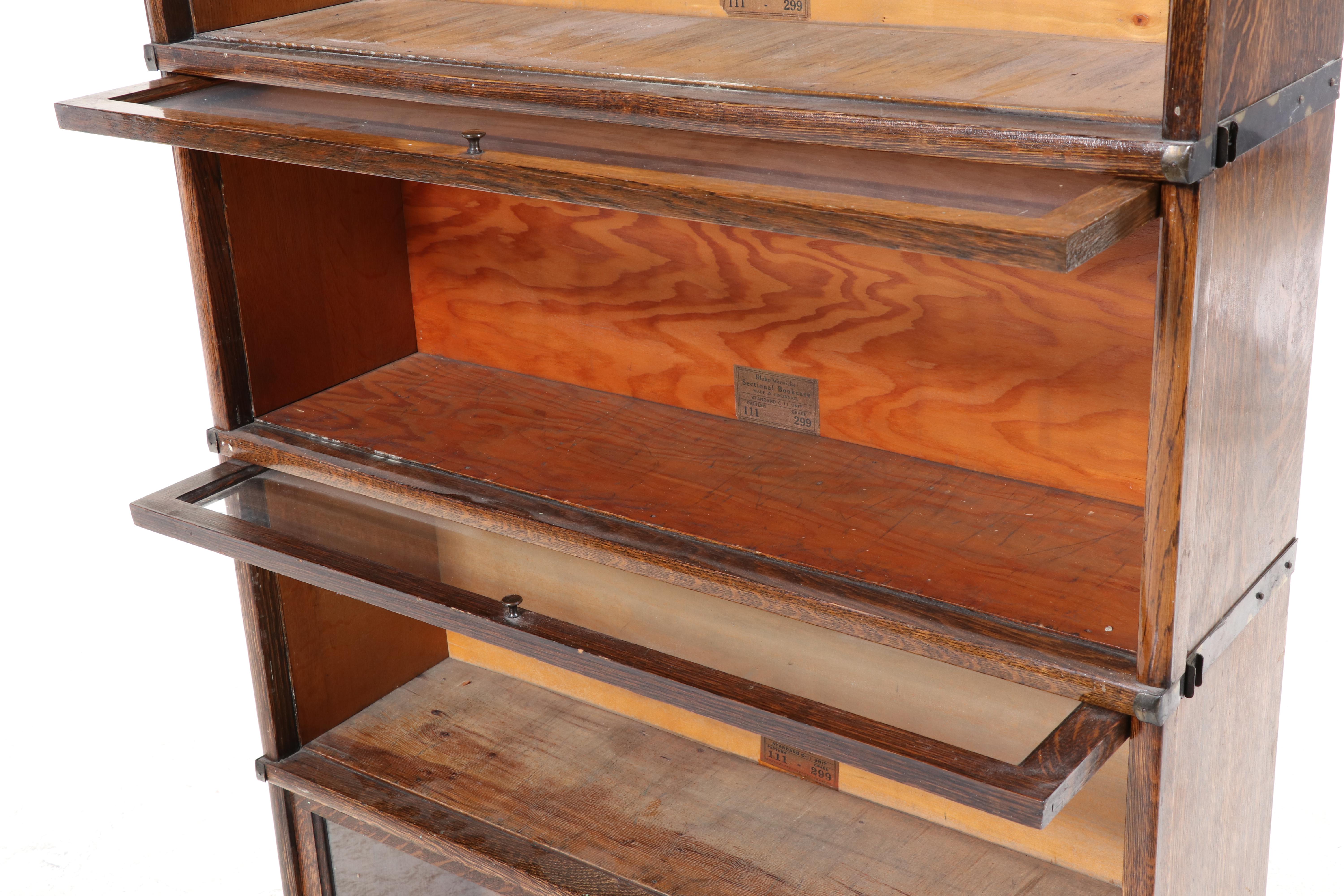 Globe-Wernicke Quartersawn Oak Six-Stack Barrister's Bookcase, Early 20th C