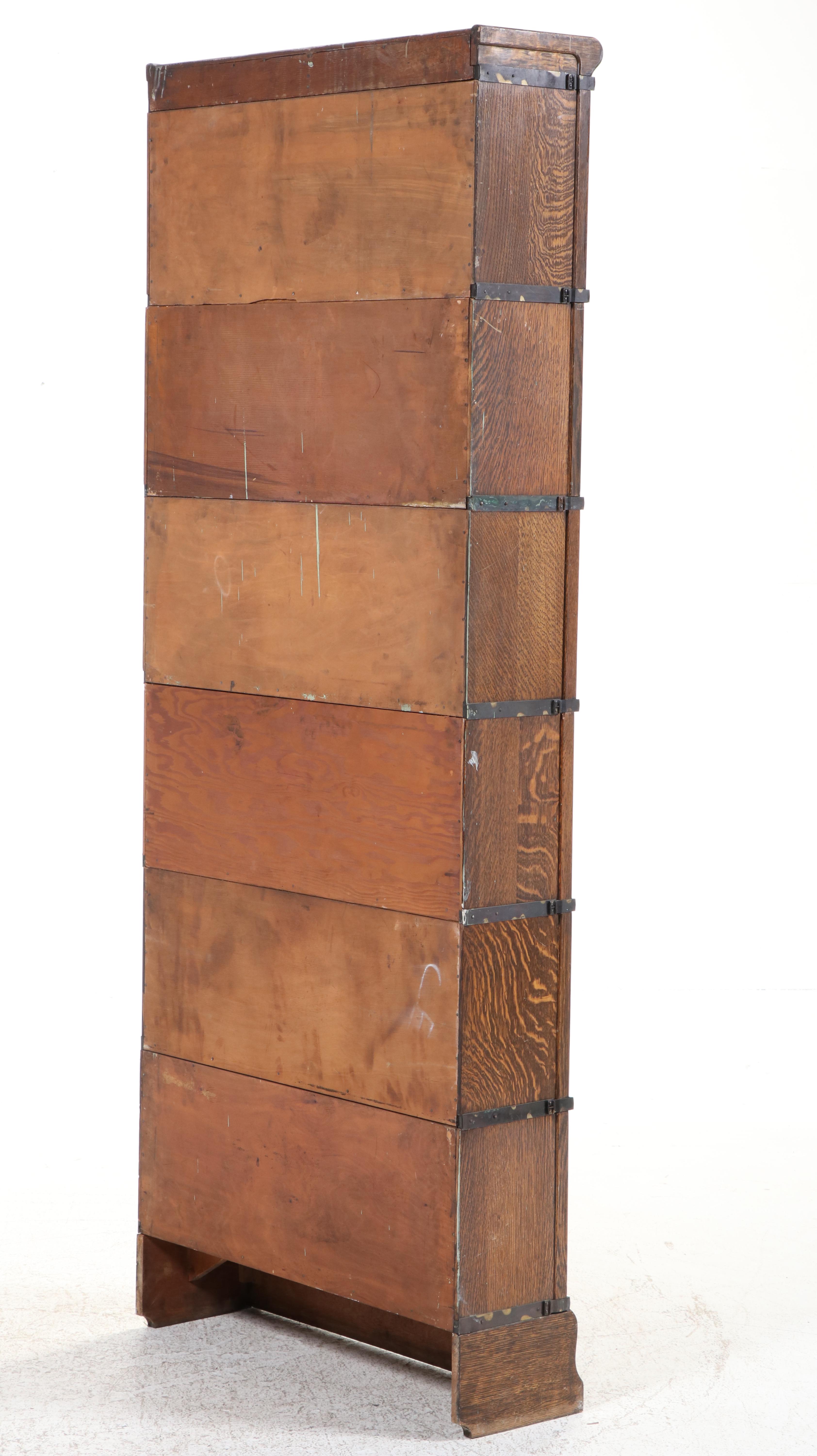 Globe-Wernicke Quartersawn Oak Six-Stack Barrister's Bookcase, Early 20th C