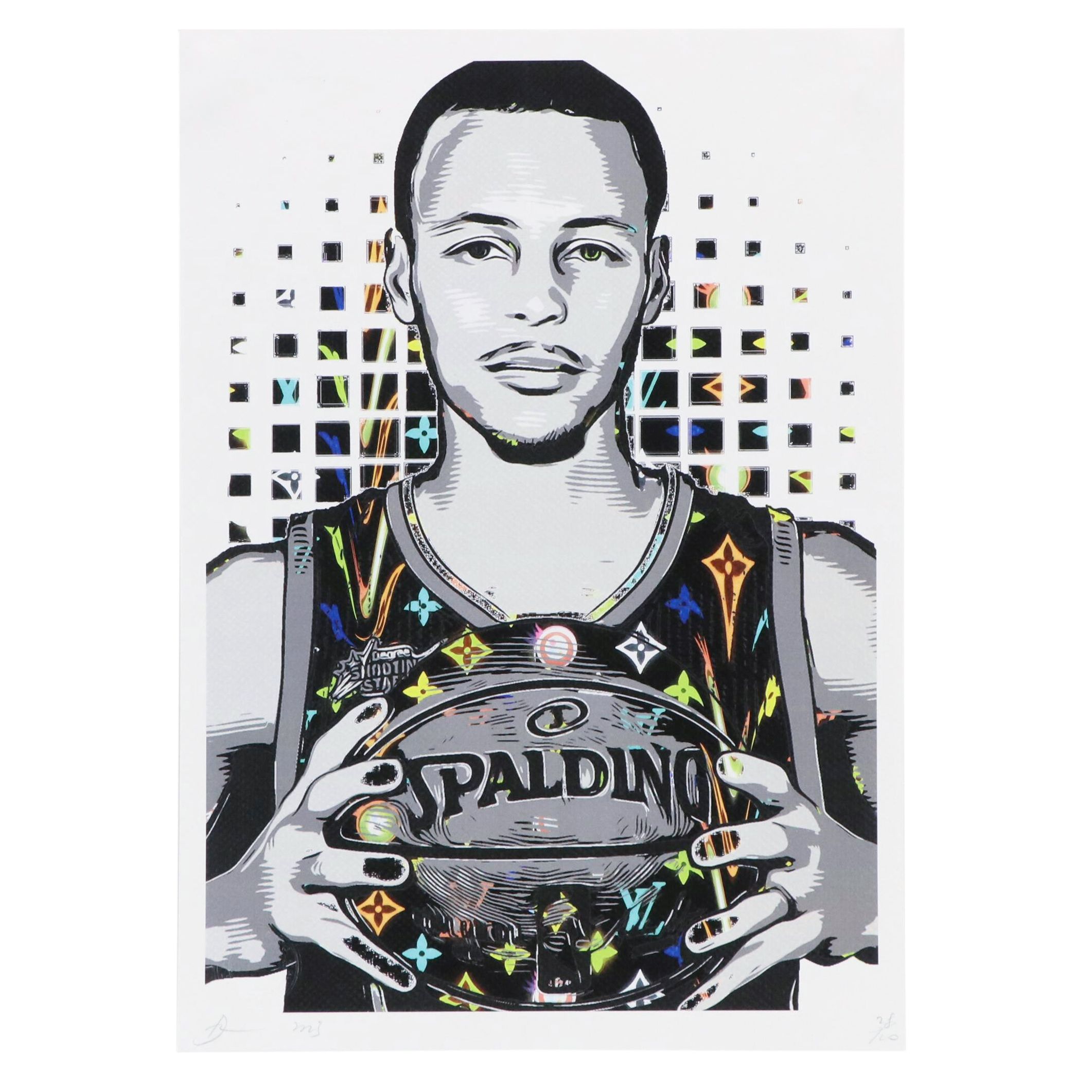 Death NYC Pop Art Digital Print Featuring Stephen Curry x Louis Vuitton