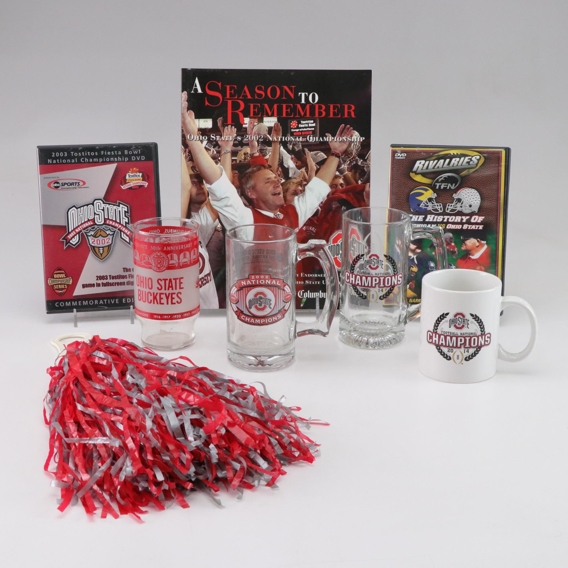 Ohio State University Buckeye Football 2002 and 2014 National Championship Items