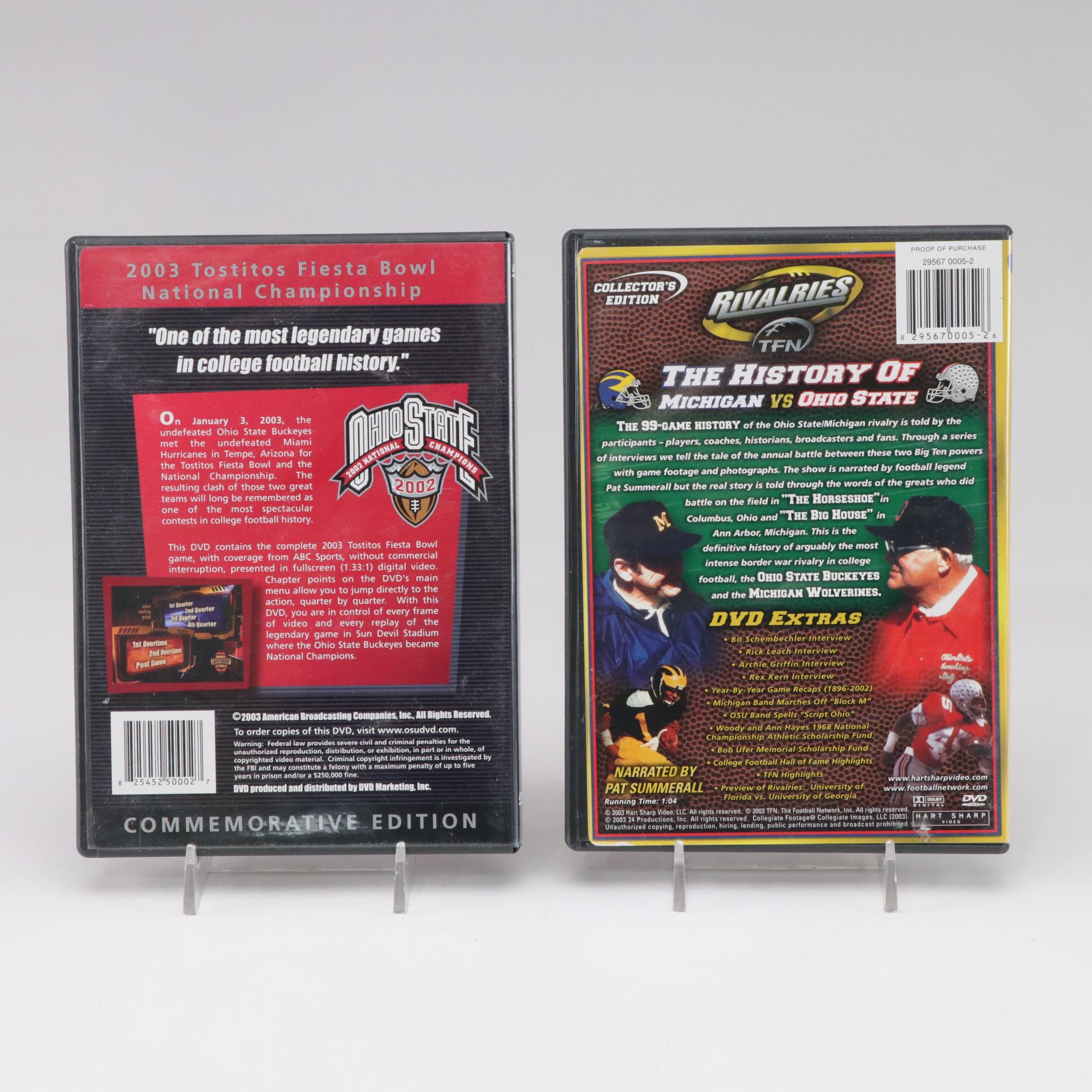 Ohio State University Buckeye Football 2002 and 2014 National Championship Items