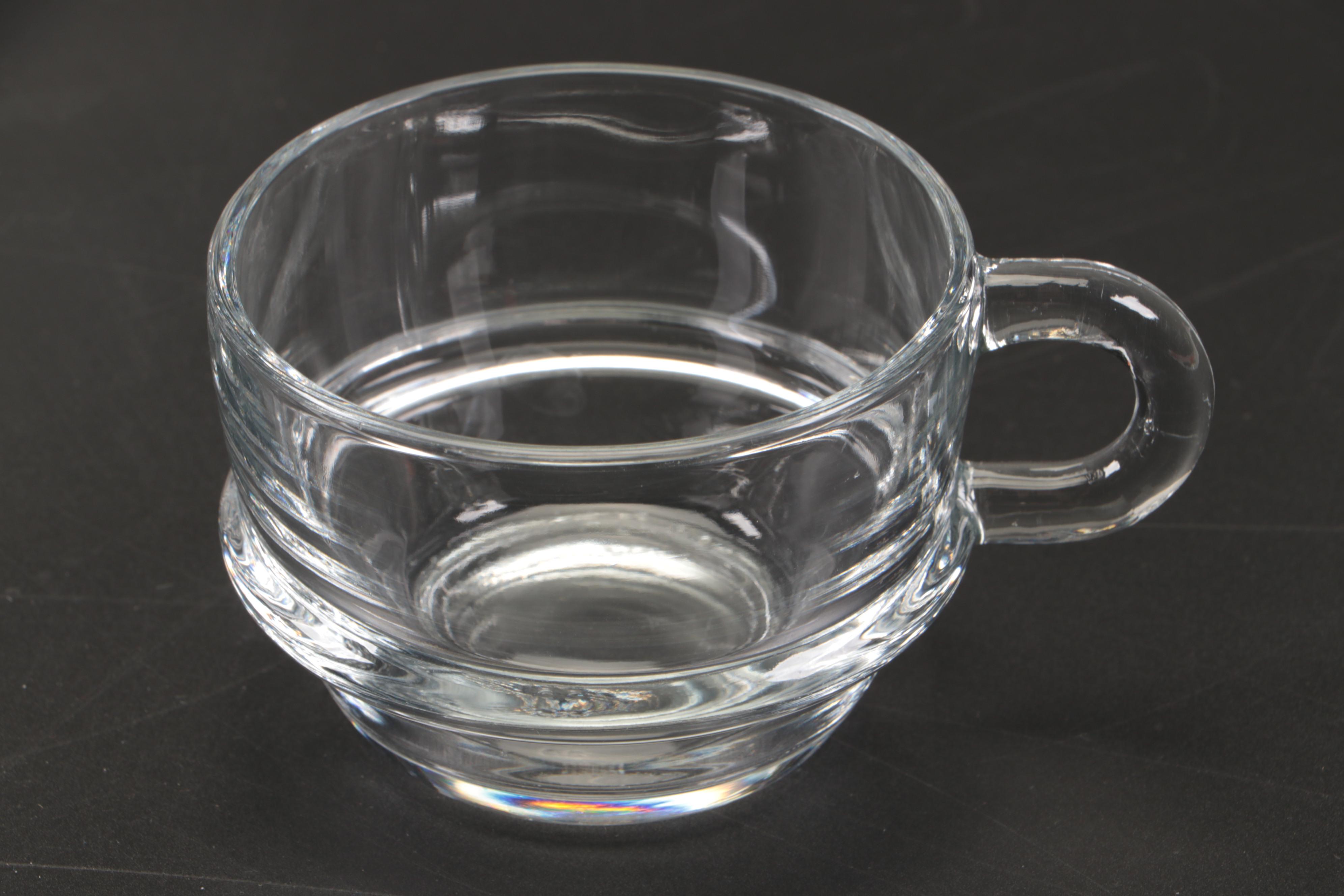 Primula Glass Teapot with Demitasse Spoons and Other Tableware