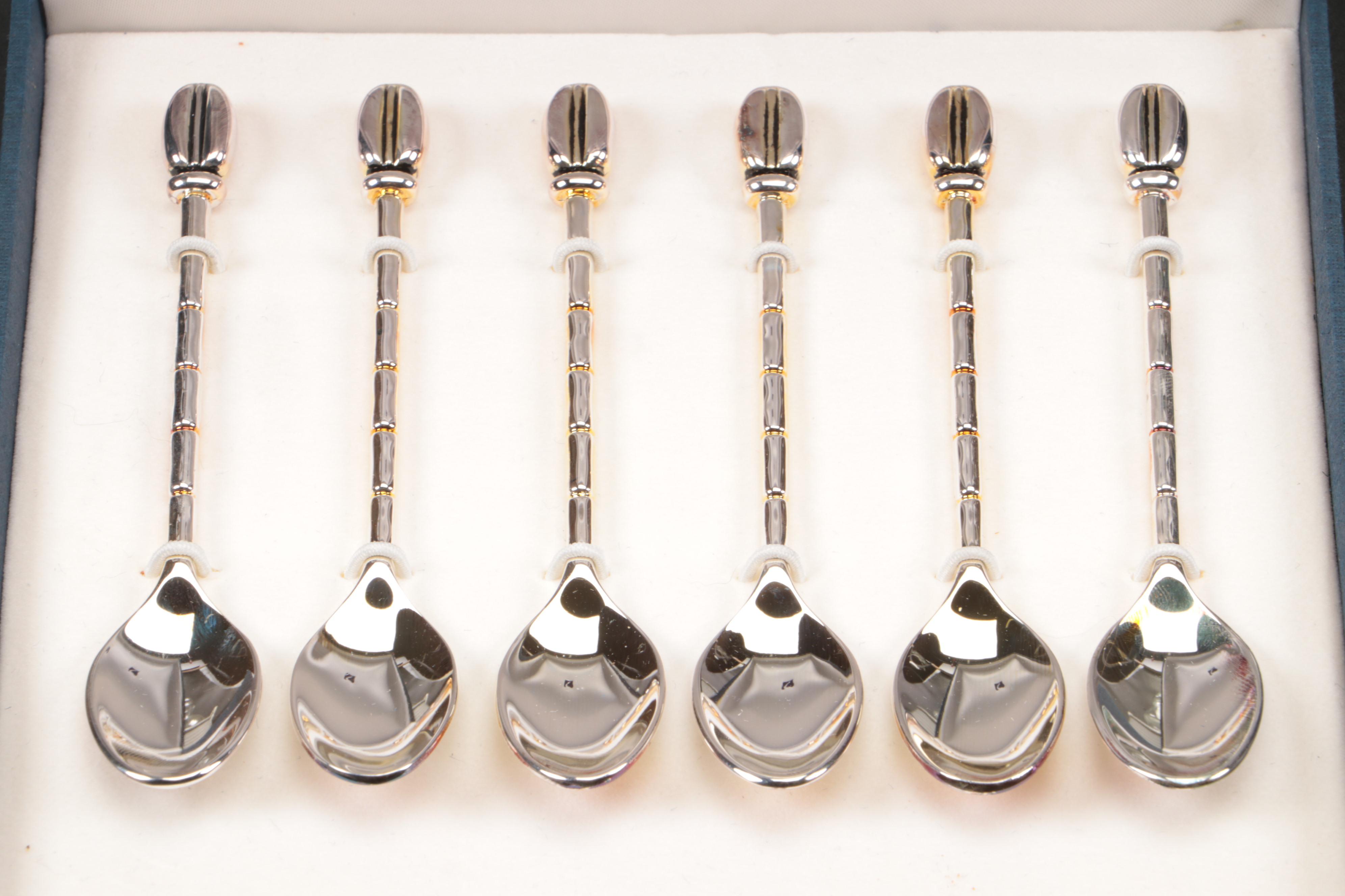 Primula Glass Teapot with Demitasse Spoons and Other Tableware