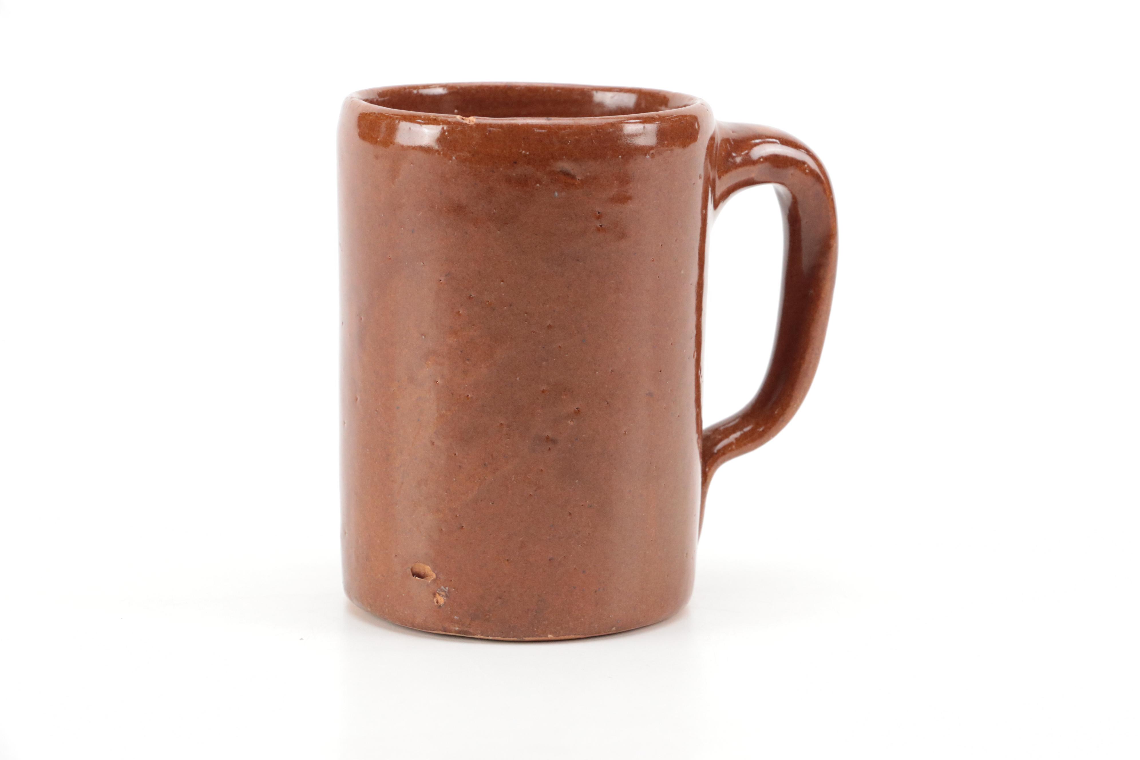 Bybee Pottery Chambersticks, Mug and Spongeware Collection, Mid-Late 20th C.