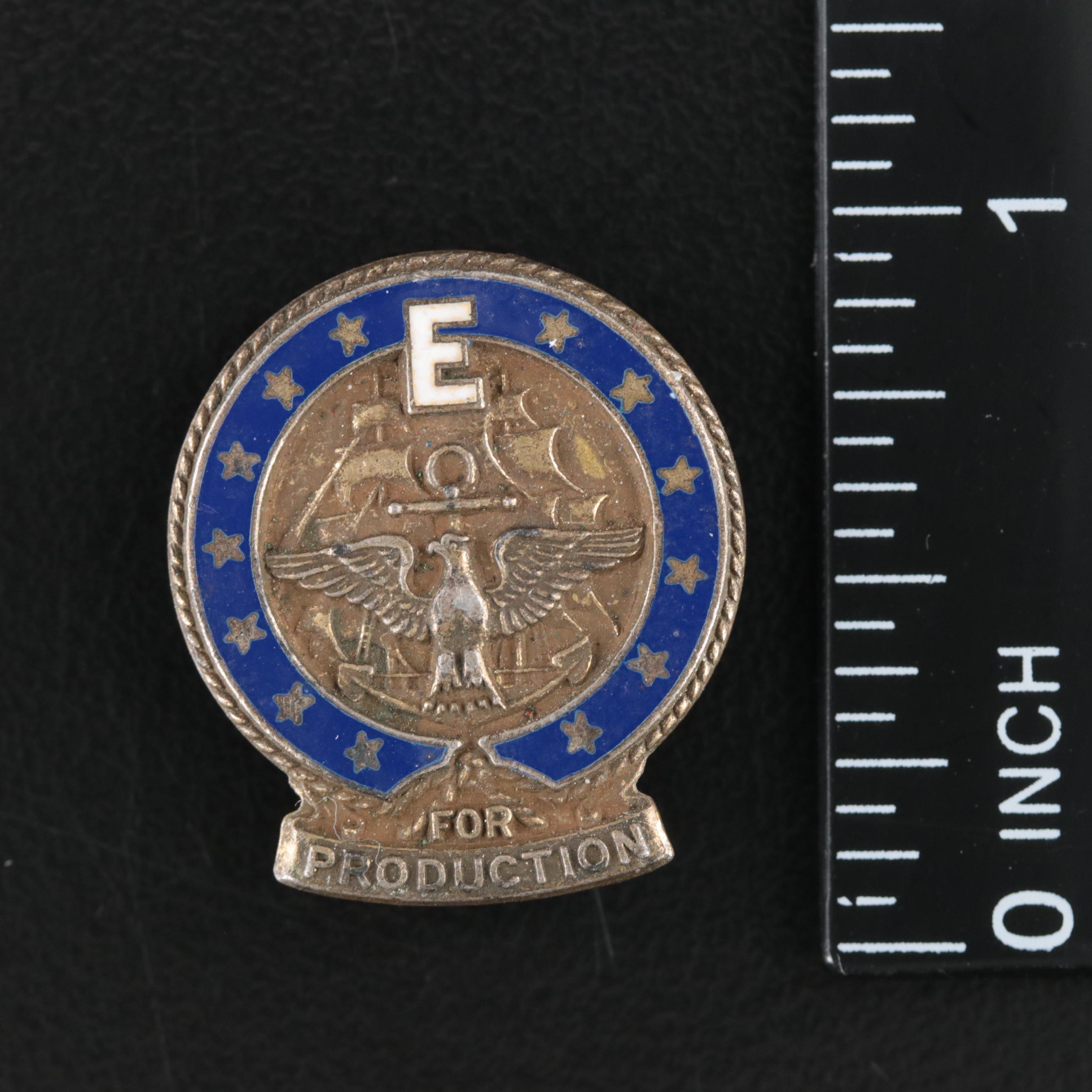 Sterling Enamel US Navy Award Pin
