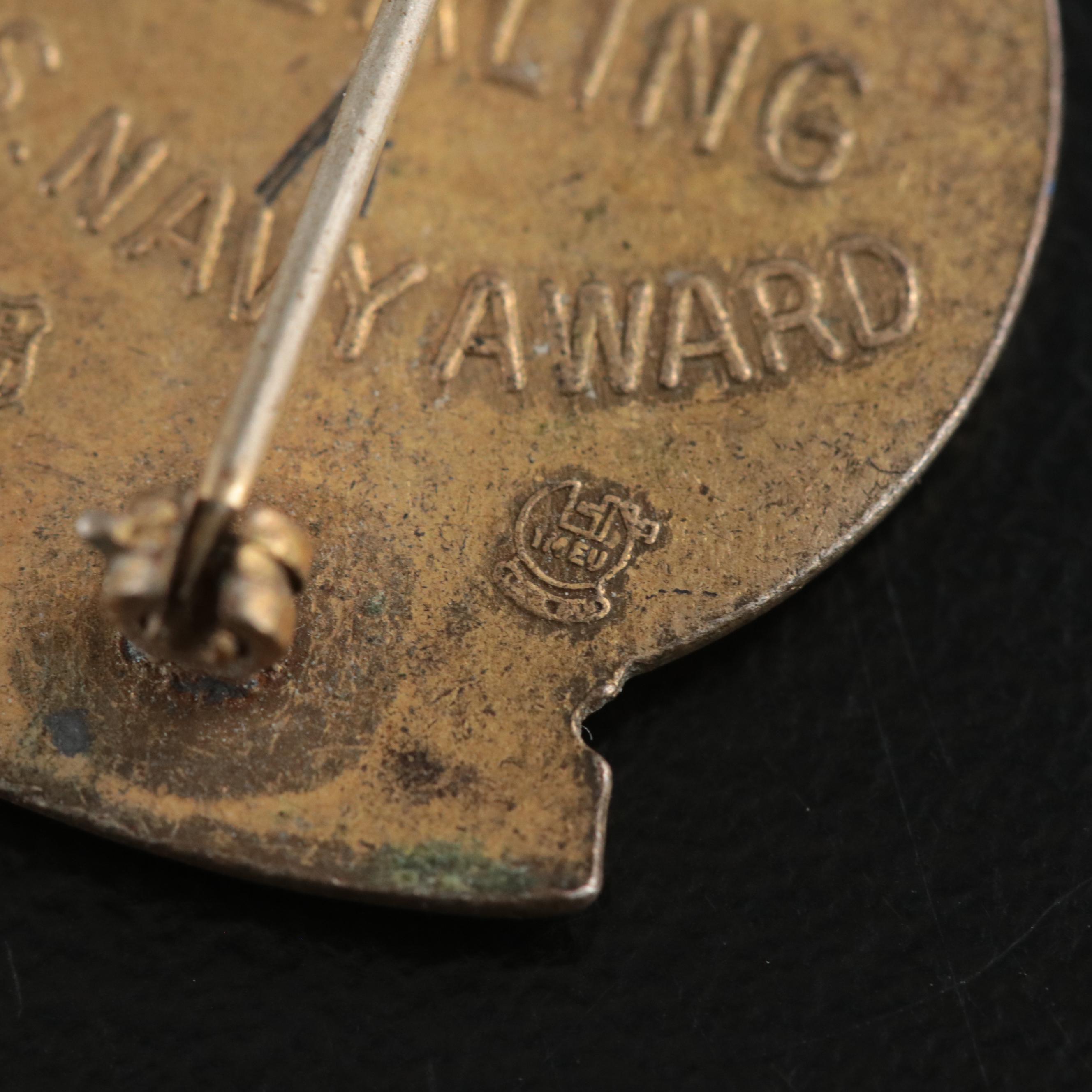 Sterling Enamel US Navy Award Pin