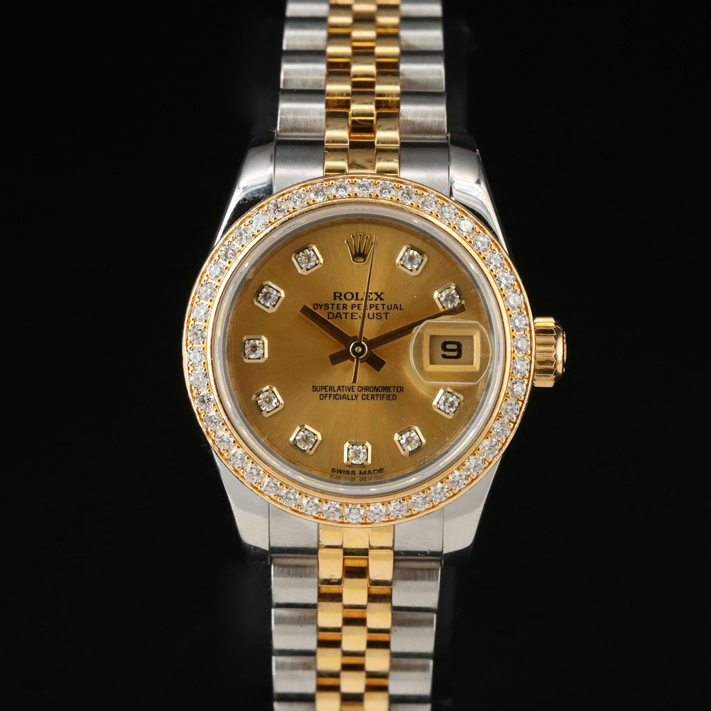Rolex Factory Diamond Dial and Bezel Datejust Watch