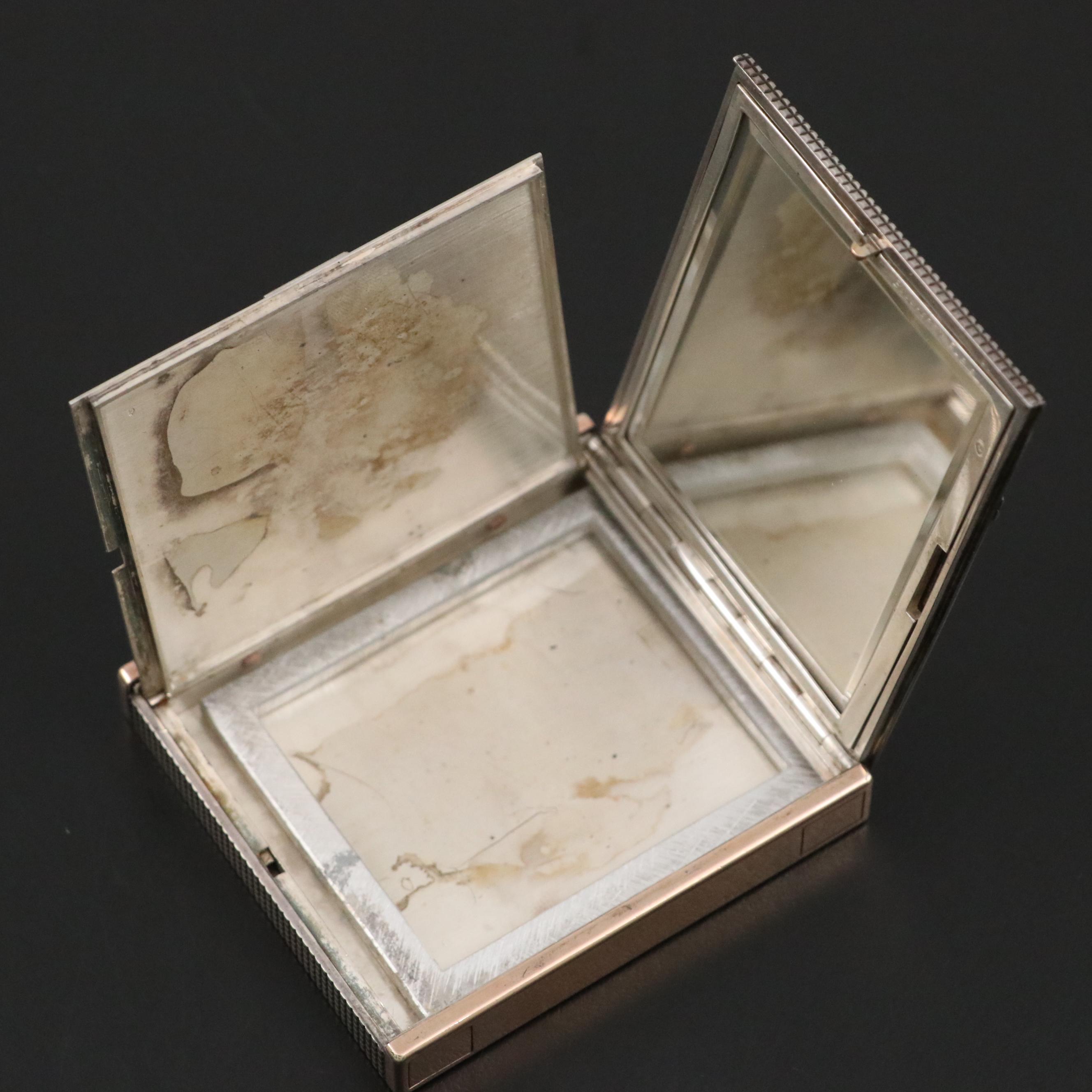 Boucheron 18K Gold, Sterling Silver, Diamond and Ruby Minaudière, Mid-20th C.