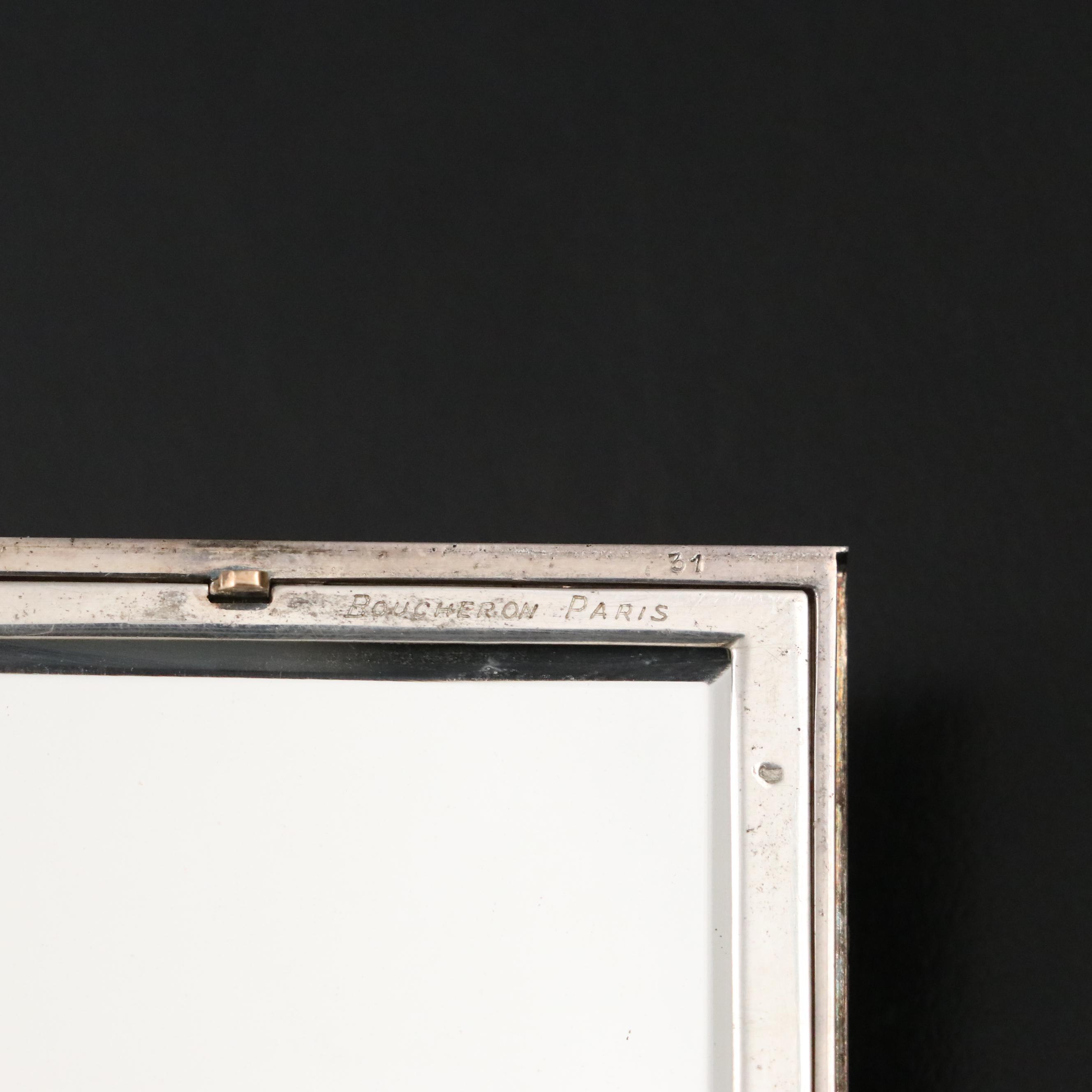 Boucheron 18K Gold, Sterling Silver, Diamond and Ruby Minaudière, Mid-20th C.