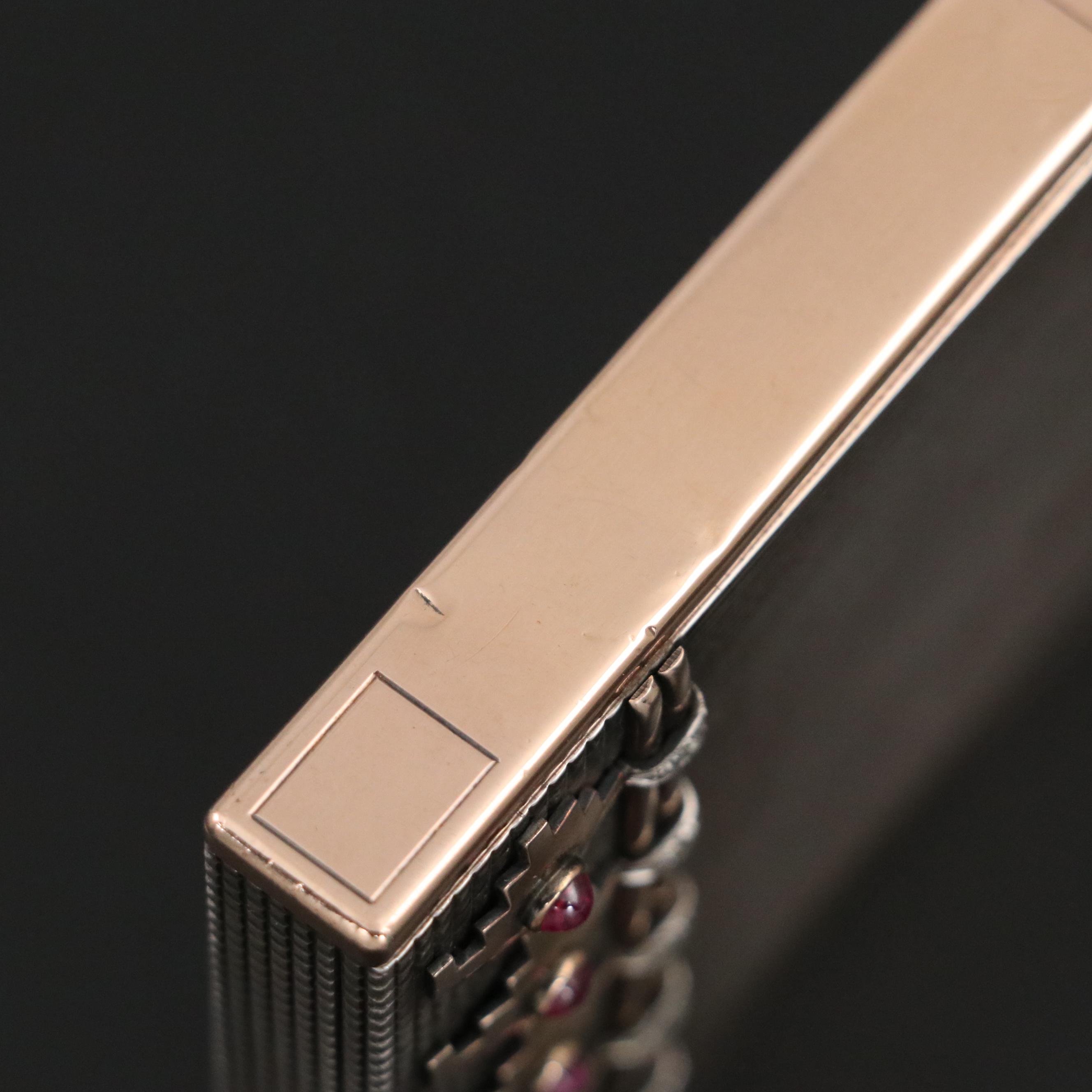 Boucheron 18K Gold, Sterling Silver, Diamond and Ruby Minaudière, Mid-20th C.