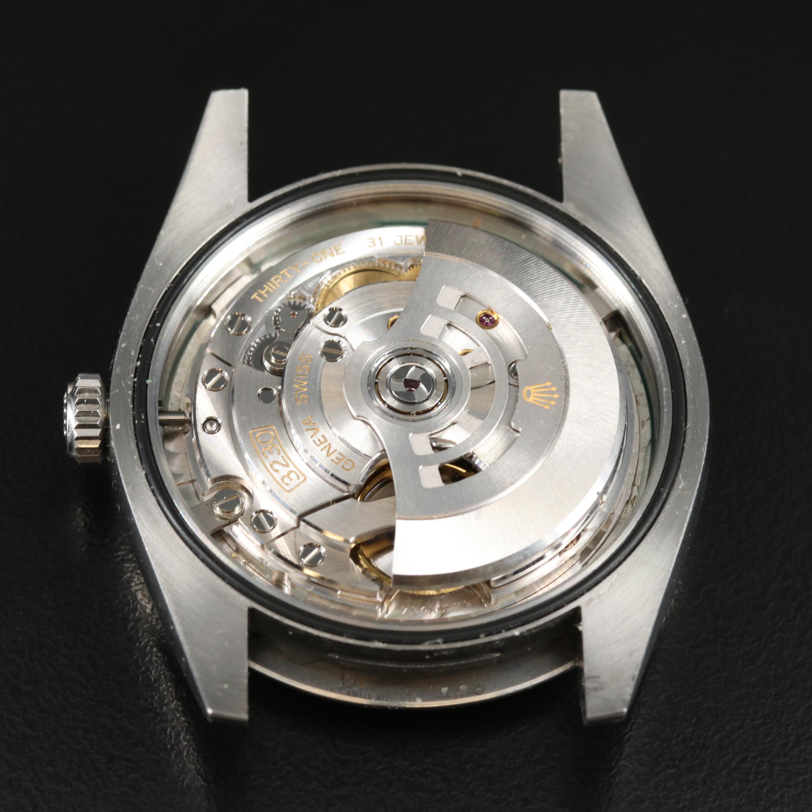 Rolex Oyster Perpetual Custom Turquoise Blue Dial Watch