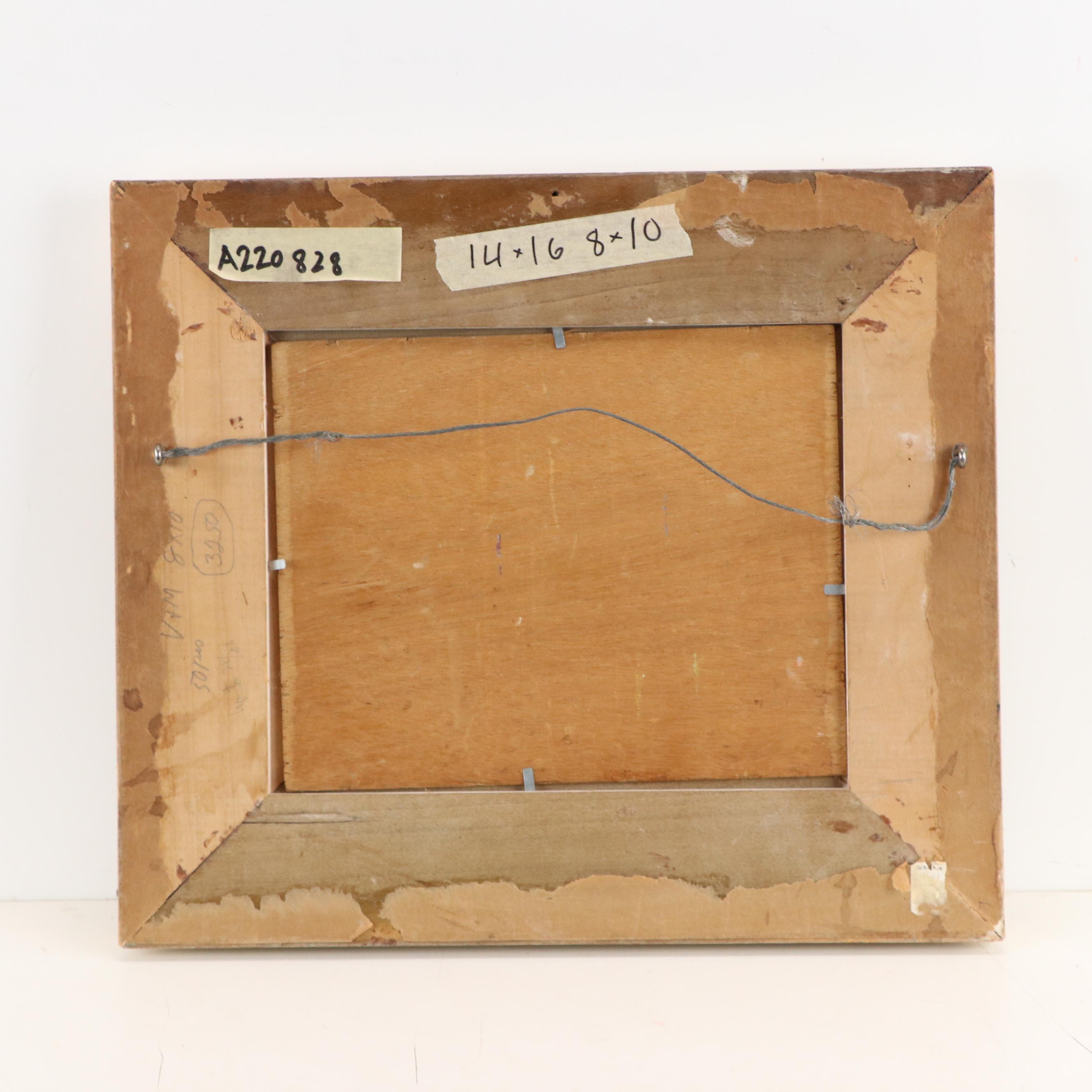 Abstract Expressionist Oil Painting, Mid-20th Century