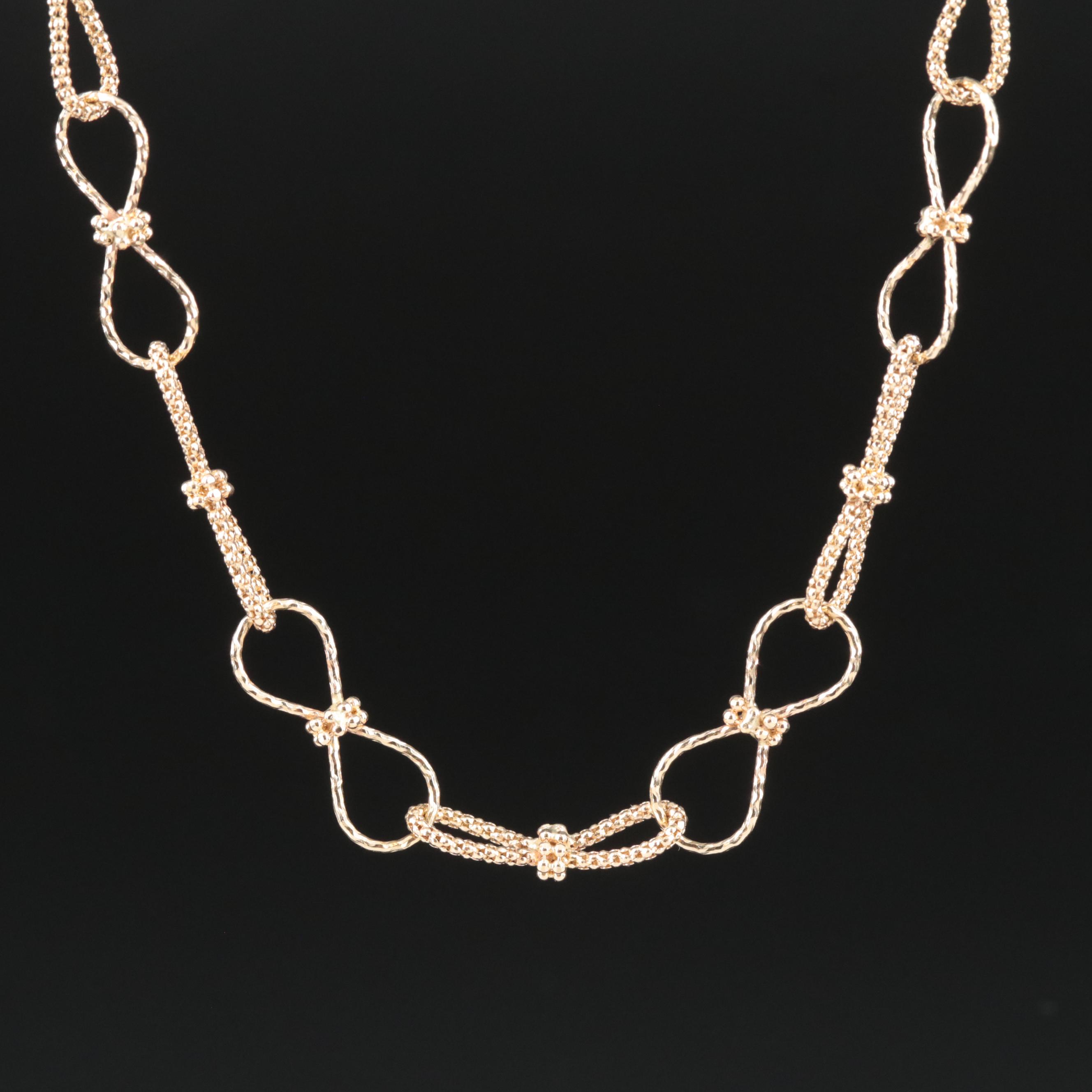 14K Infinity Link Necklace