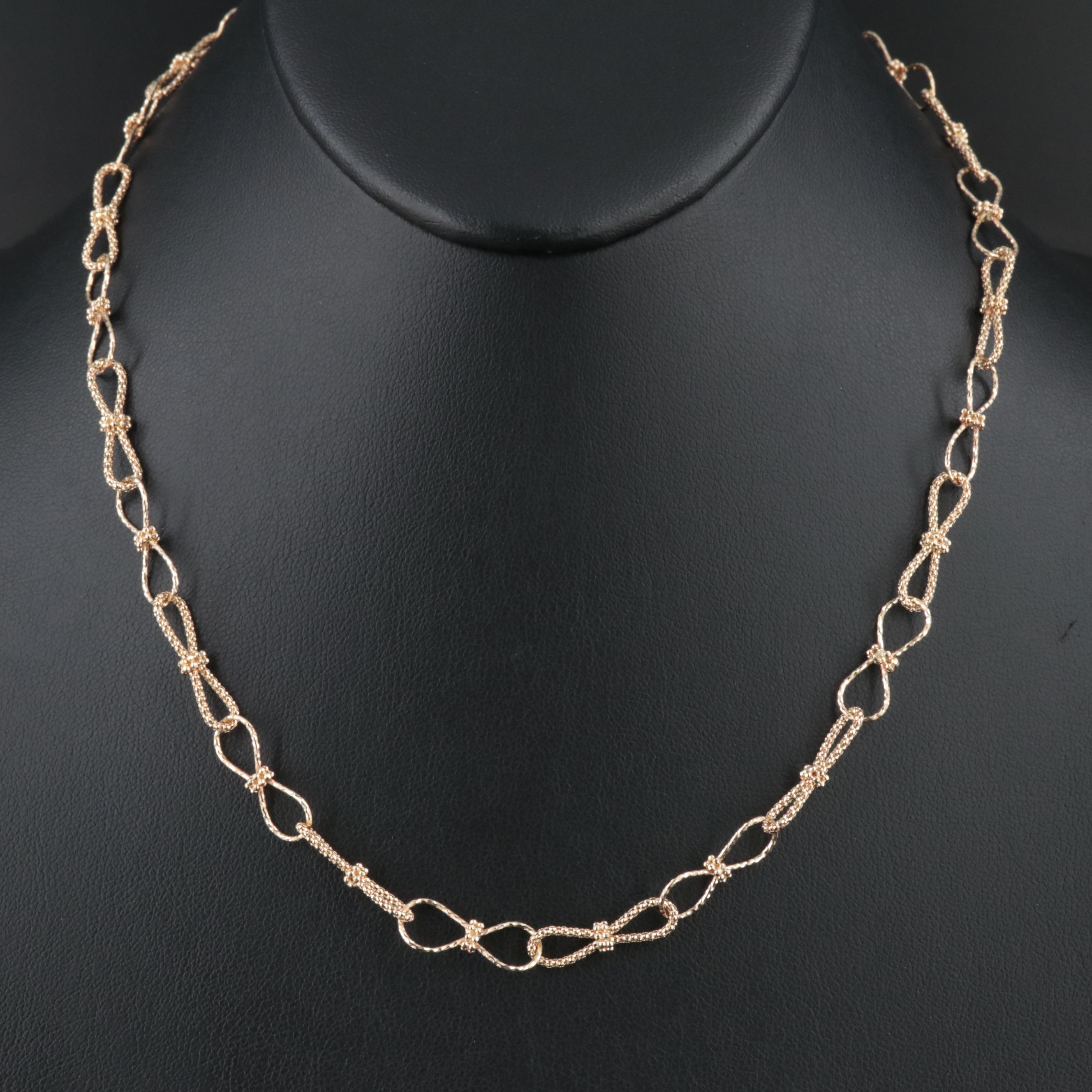 14K Infinity Link Necklace