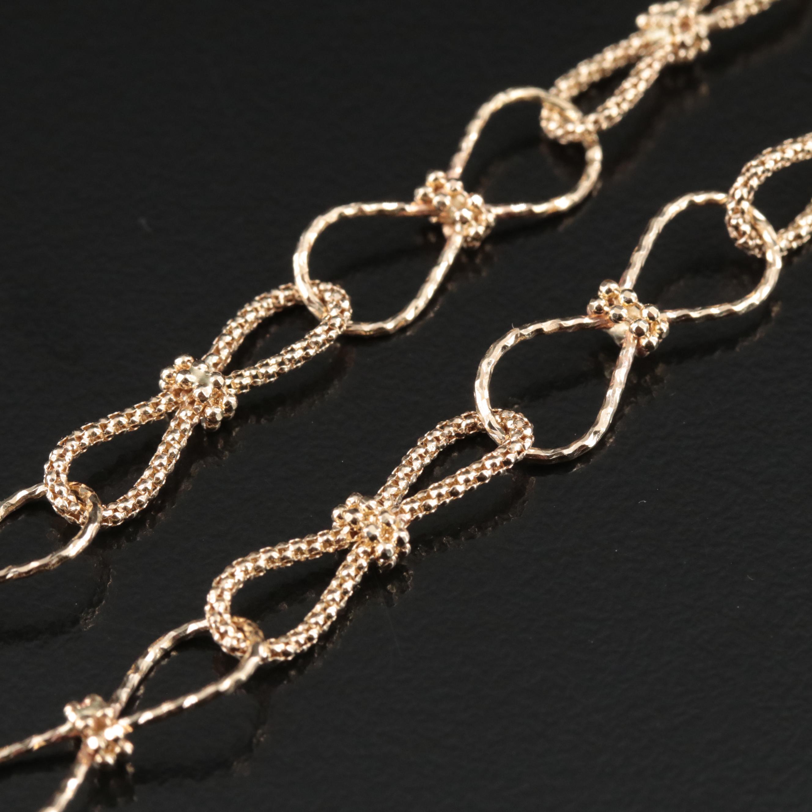 14K Infinity Link Necklace