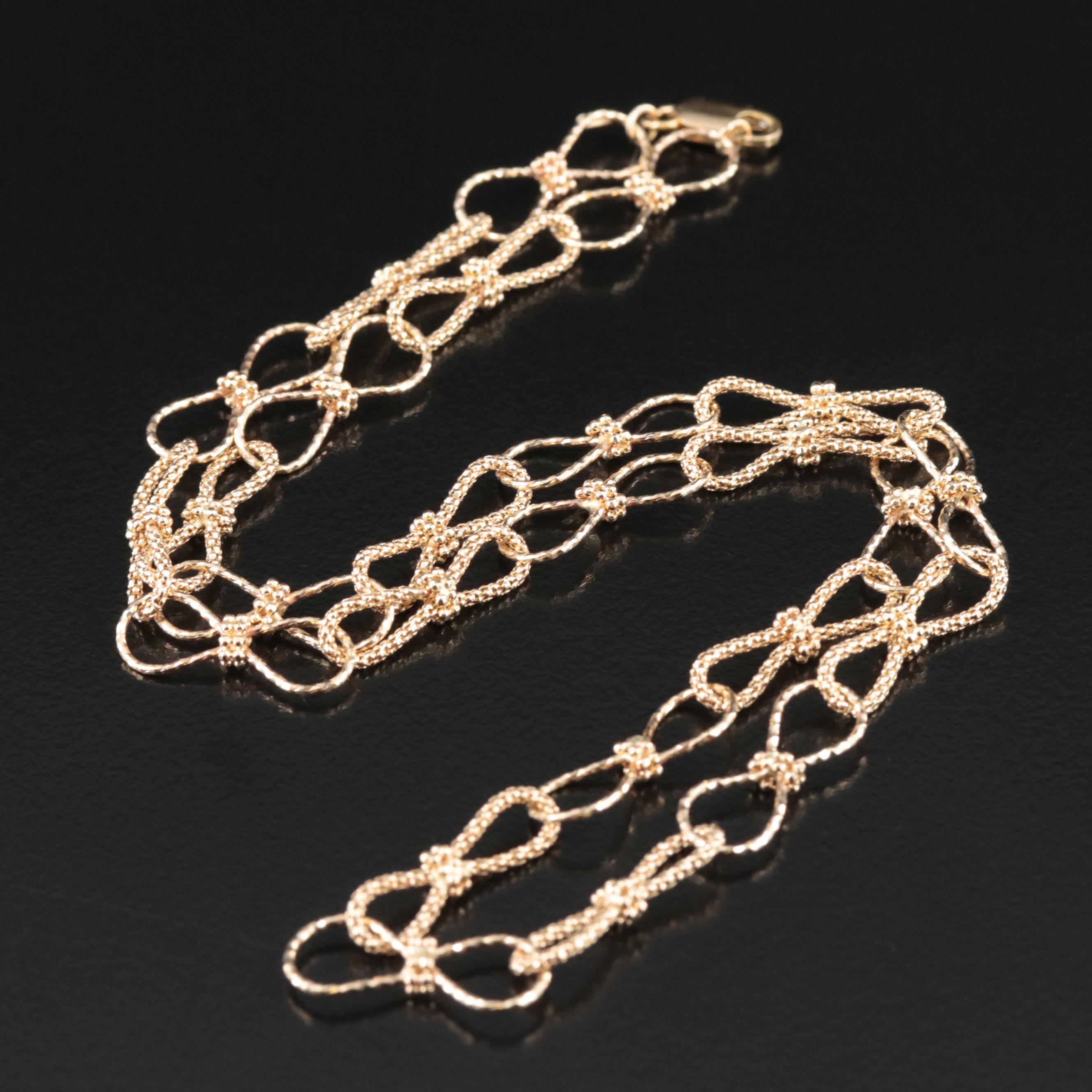 14K Infinity Link Necklace