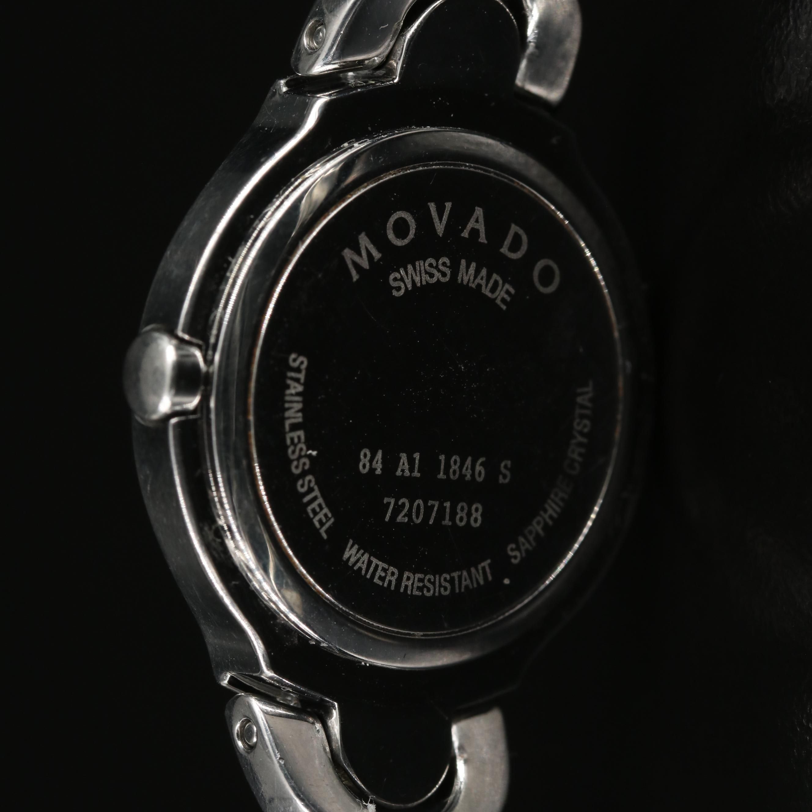 Movado Diamond Stainless Steel Bracelet Watch