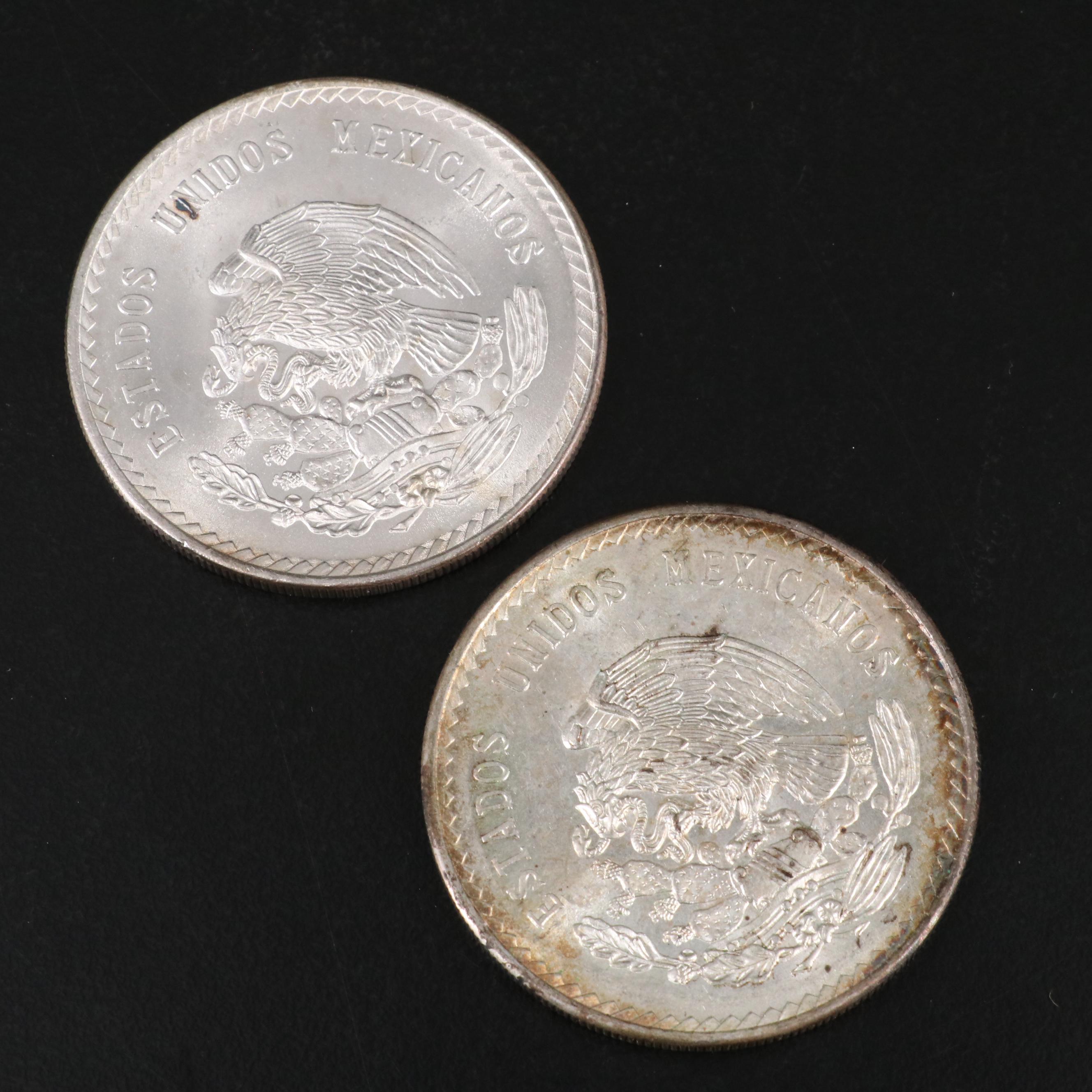 Group of Twenty 1948 Mexican Cinco Pesos Silver Coins