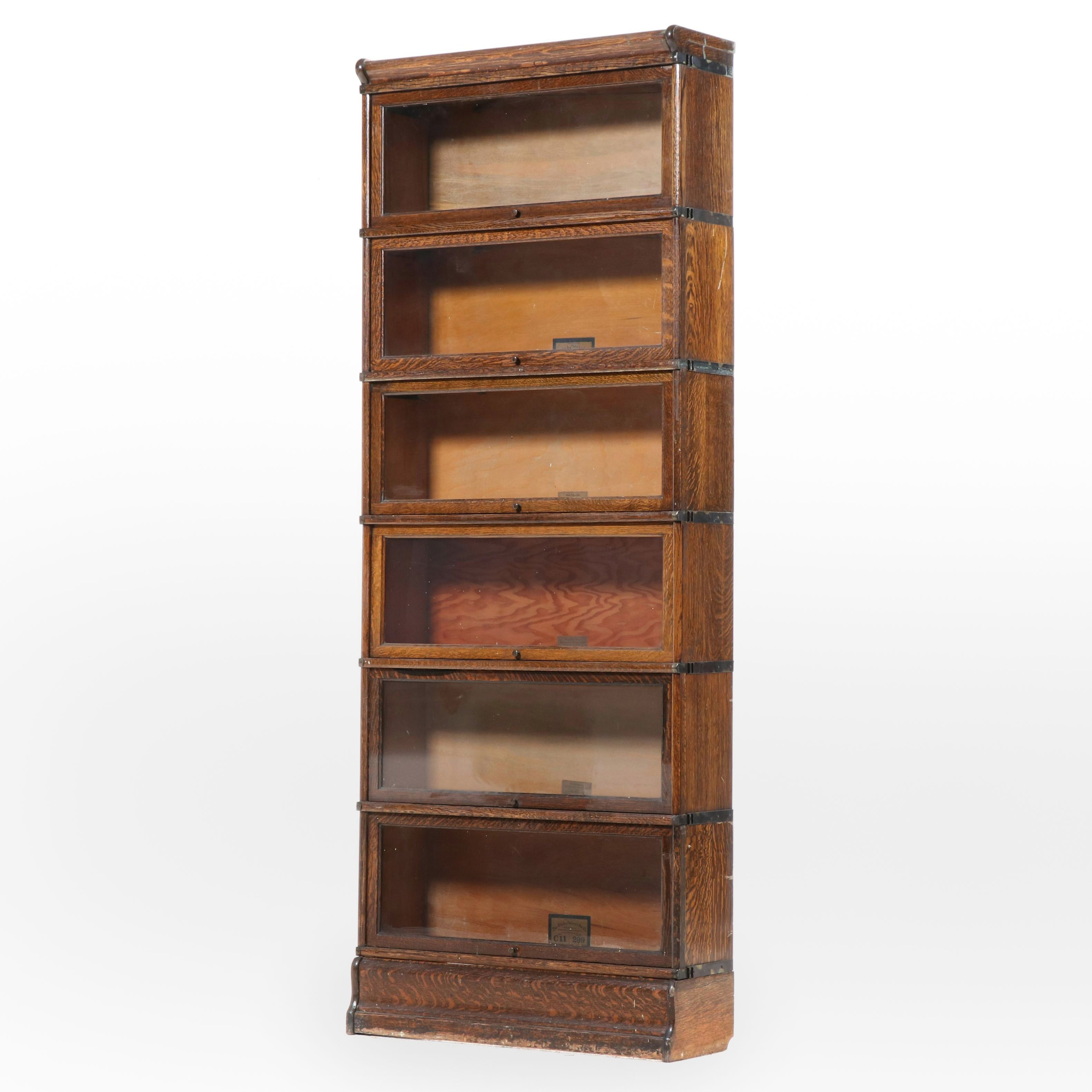 Globe-Wernicke Quartersawn Oak Six-Stack Barrister's Bookcase, Early 20th C