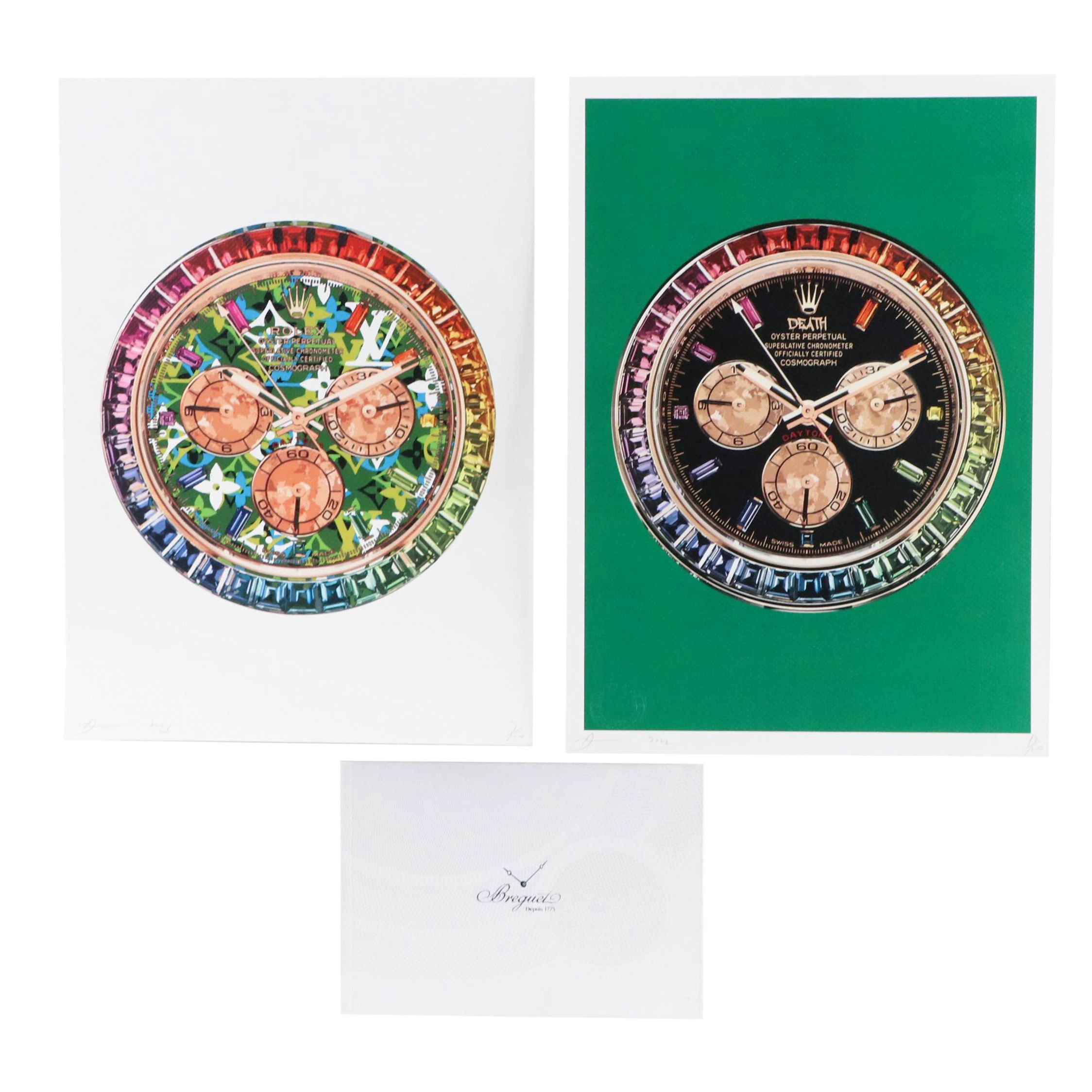 Death NYC Pop Art Graphic Prints Featuring Rolex Watches, 2022–2023, and More