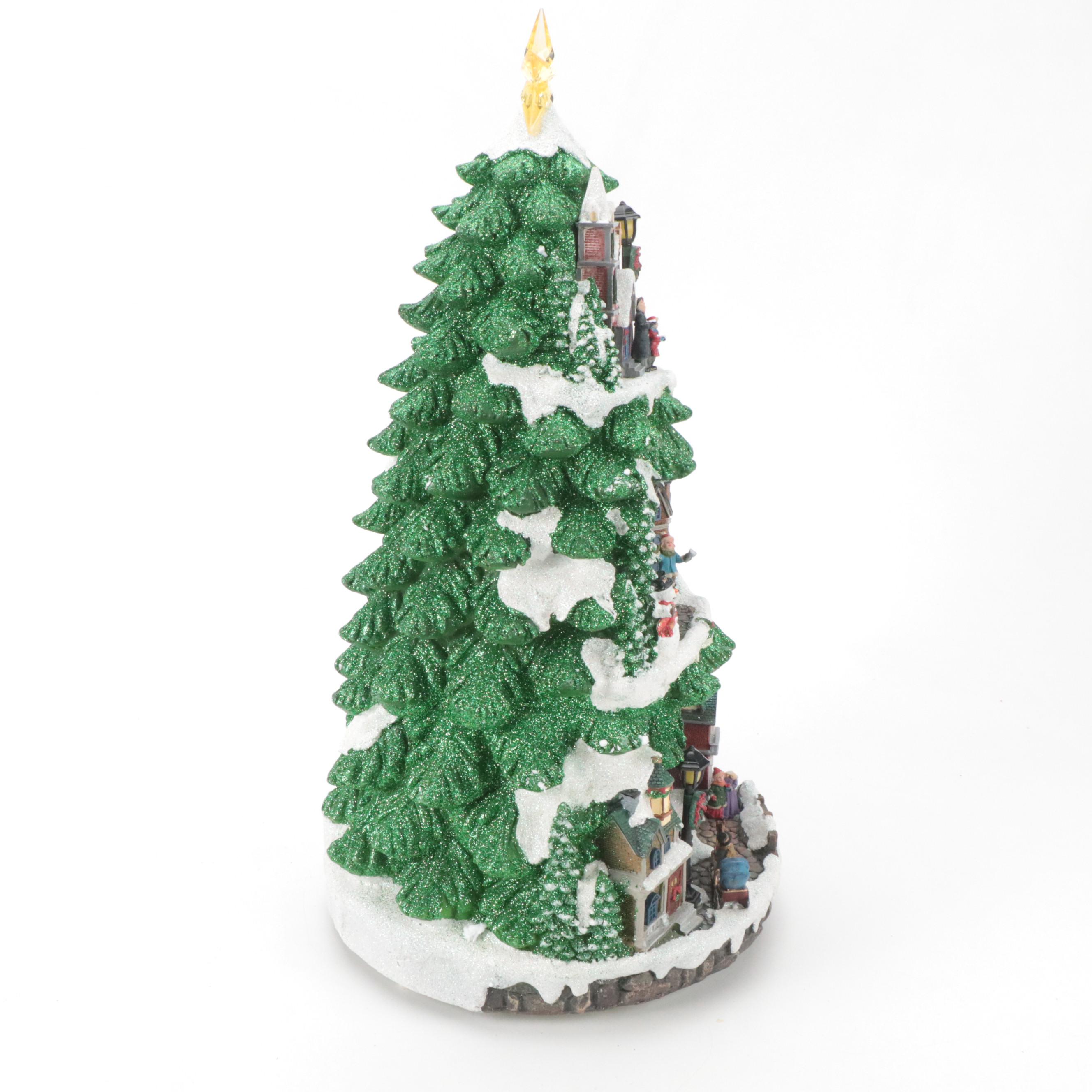 Costco Christmas LED Animated Tree Music Box