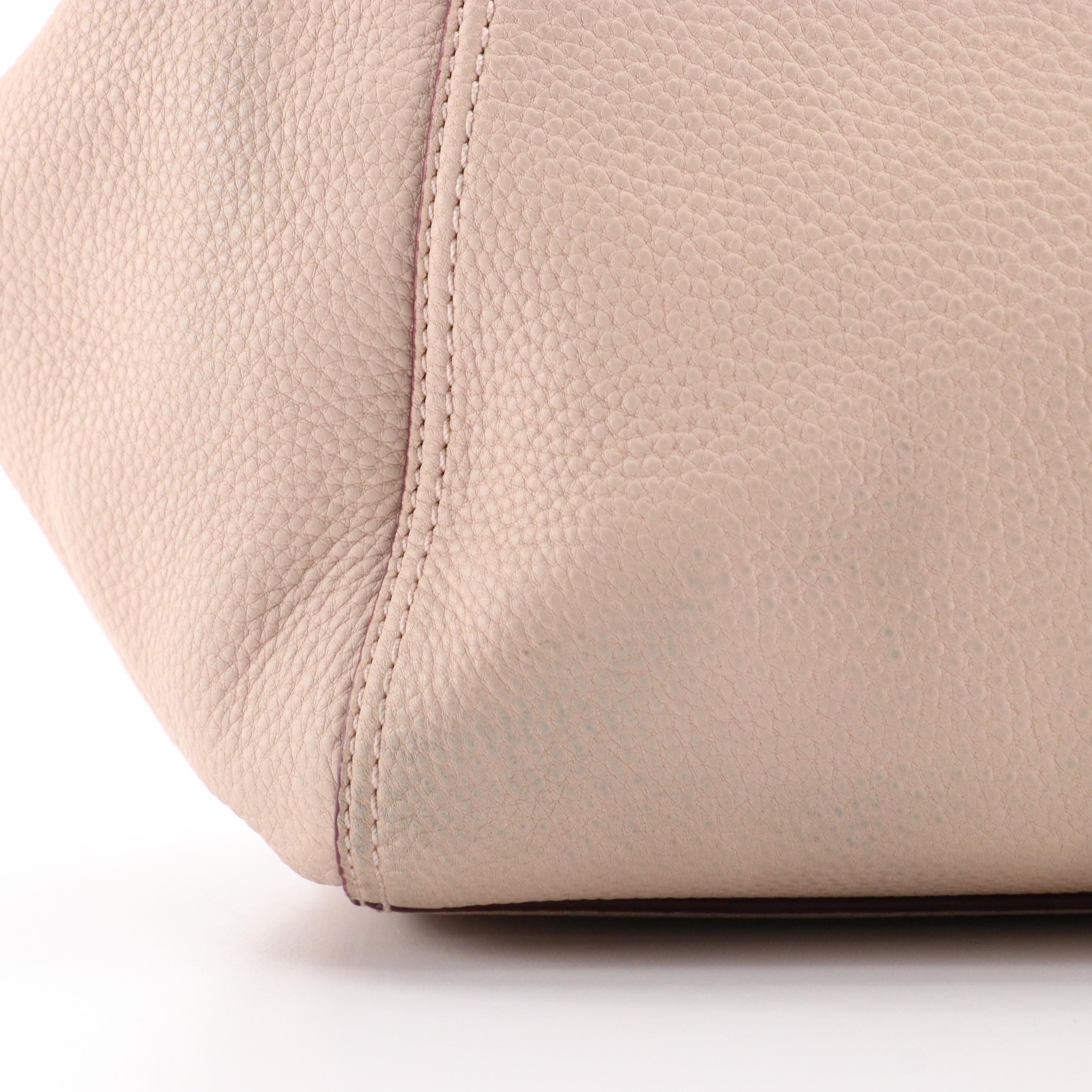Tory Burch Half Moon Two-Way Bag in Blush Grained Leather