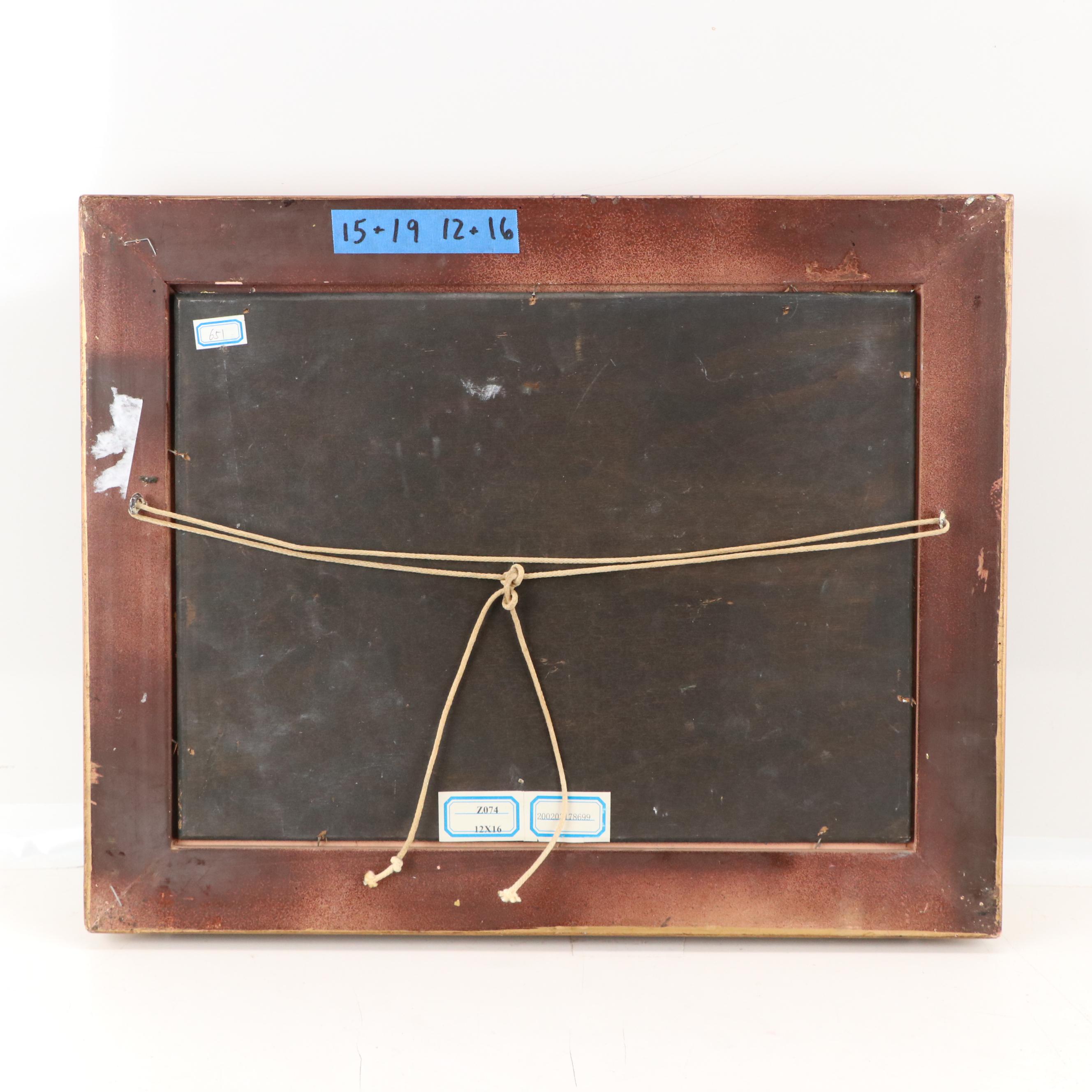 Oil Painting of Harbor Scene