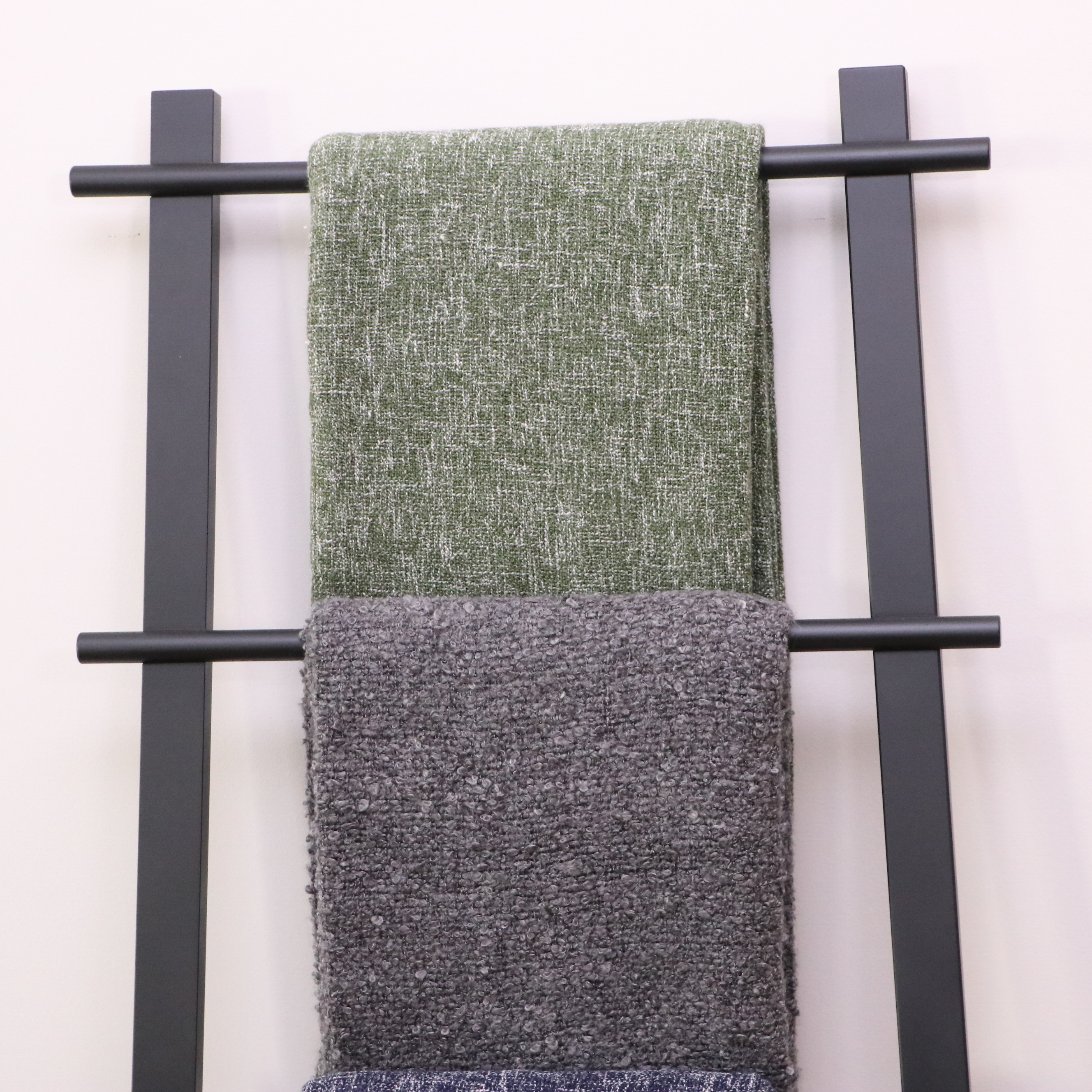 Quilt Rack with IKEA Throw Blankets